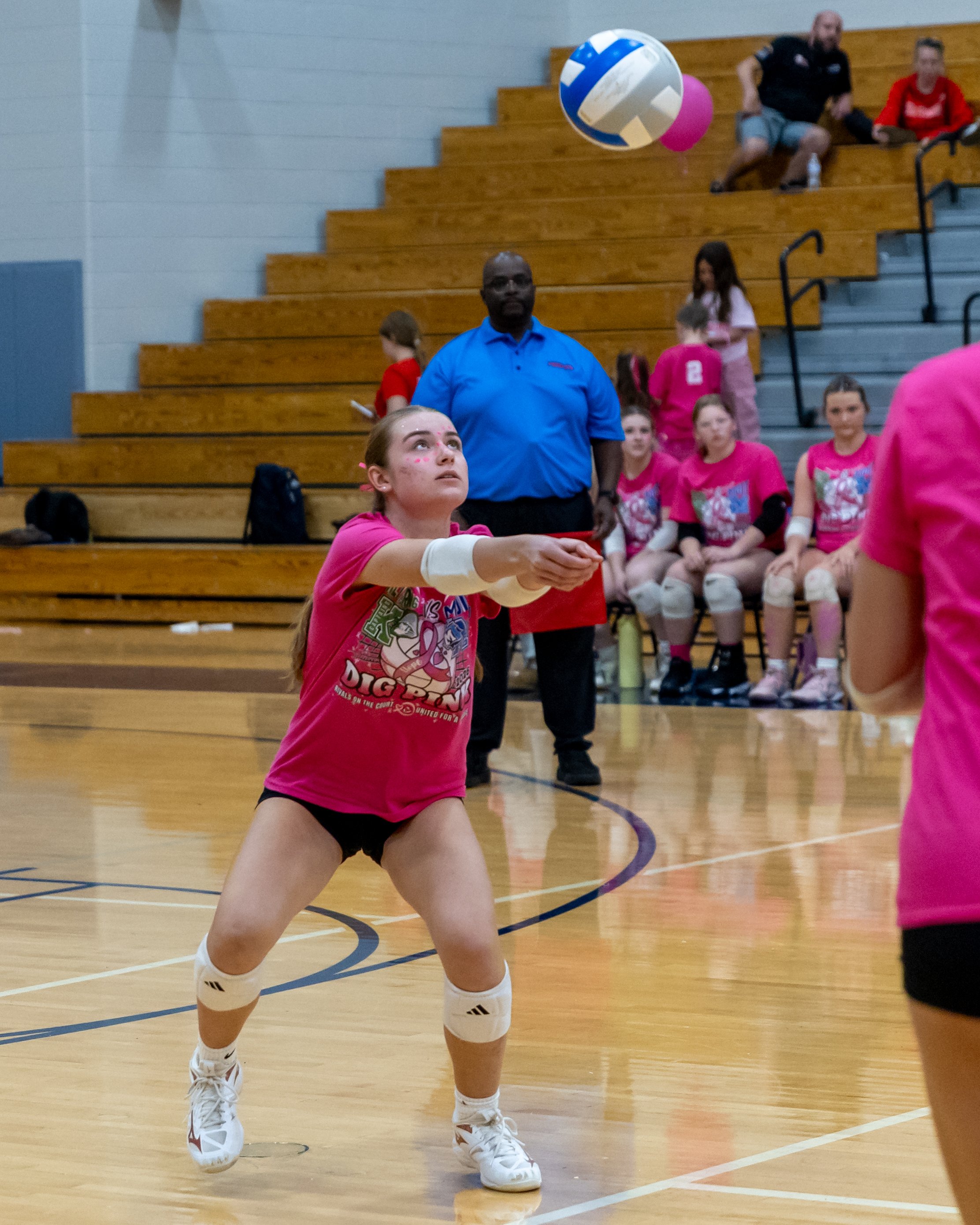 Kettering player hits the ball