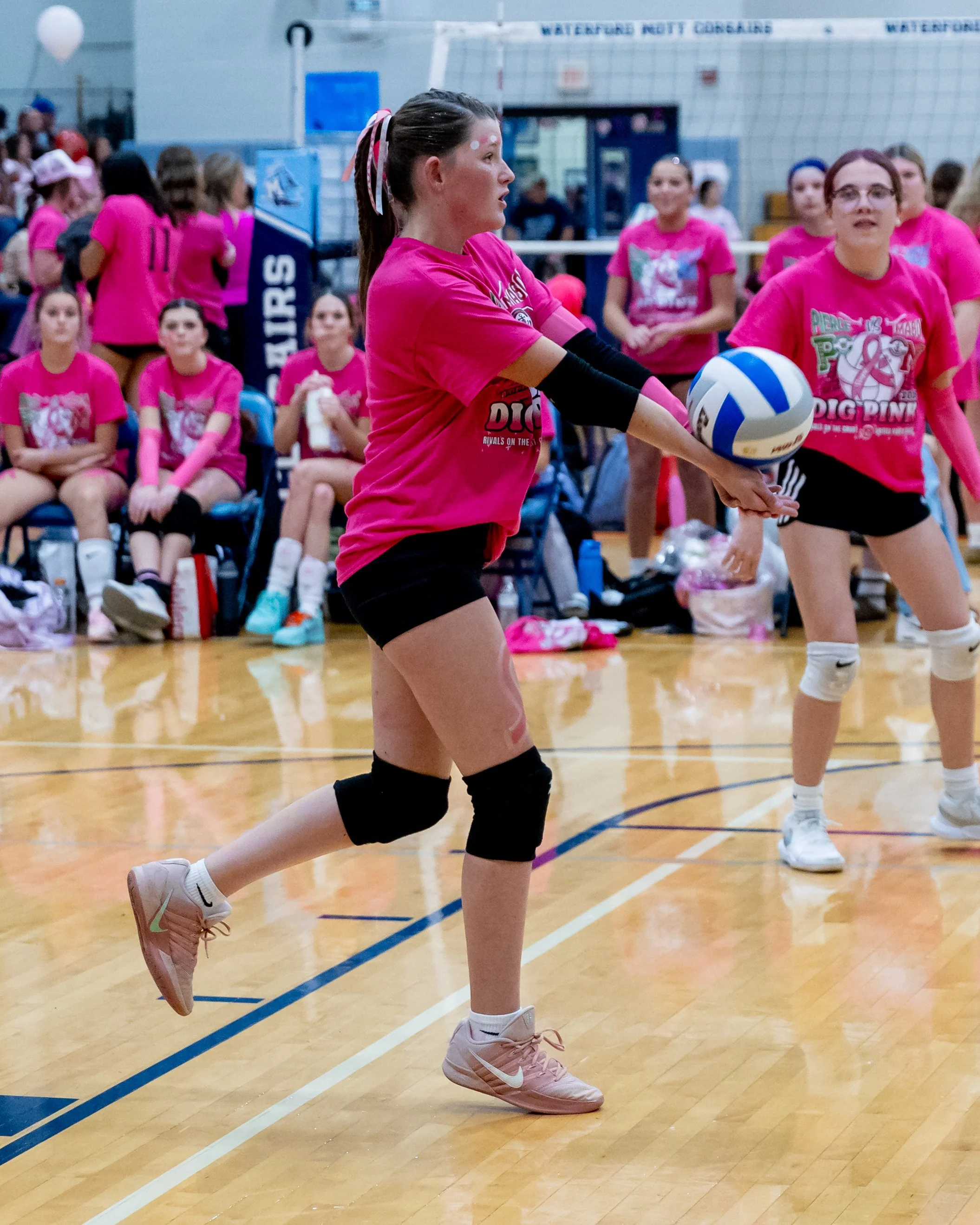 Pierce player hits the ball