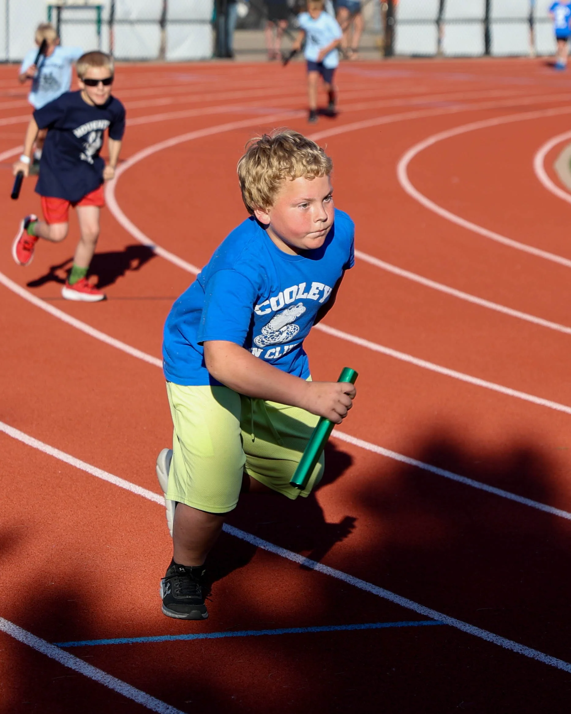 Cooley runner starts the 4x400 relay