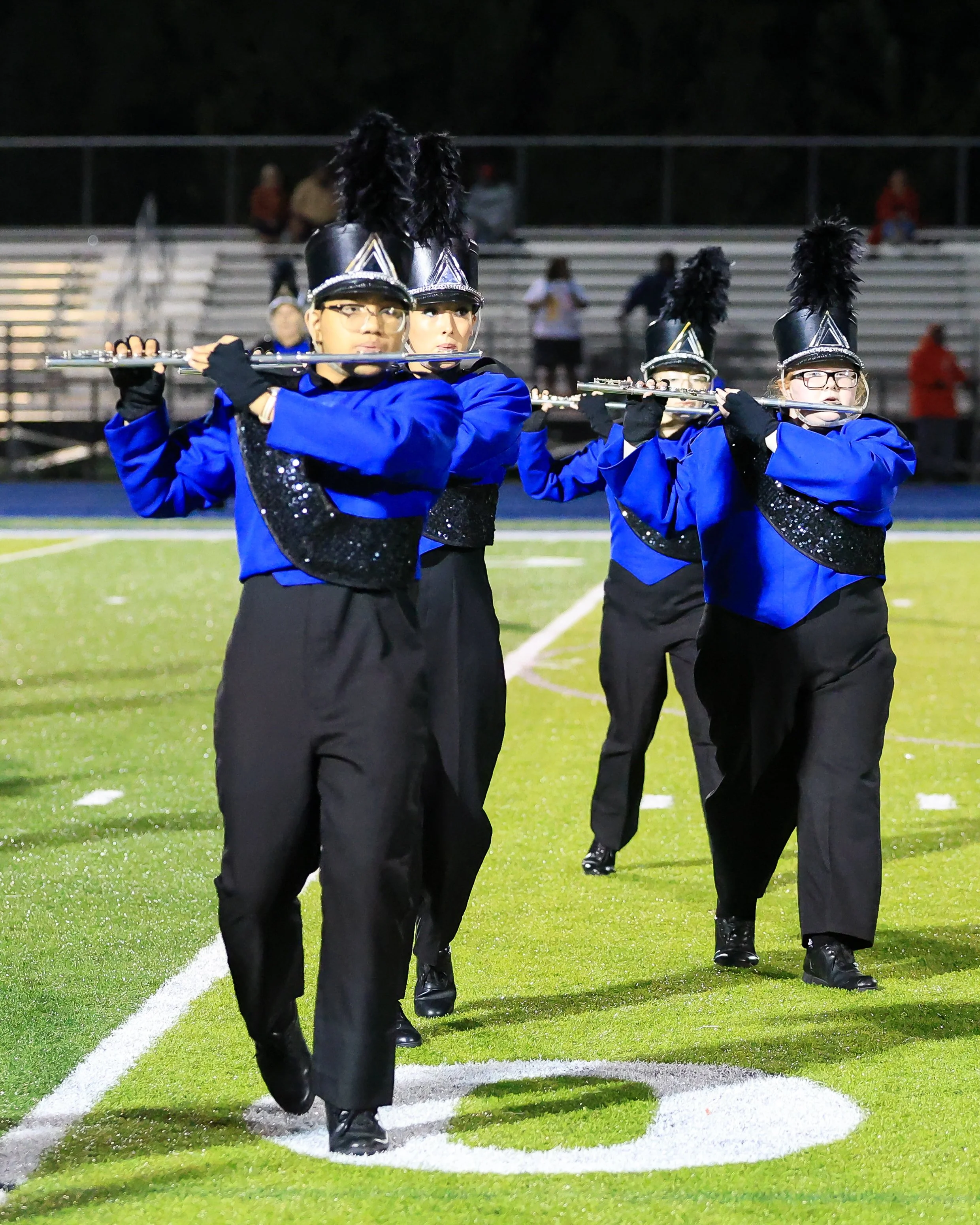 WM Marching Band flute players