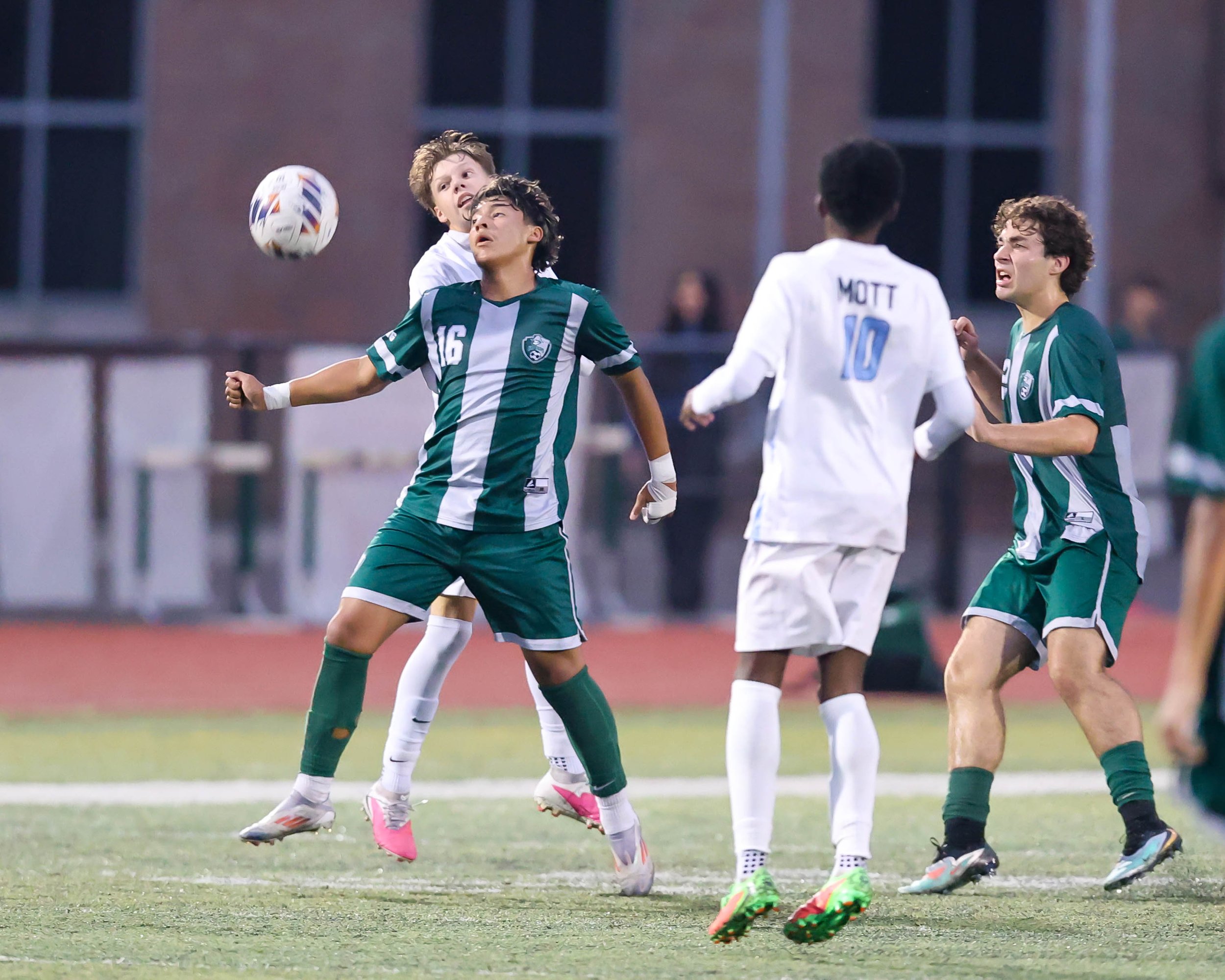 WK #16 controls the ball