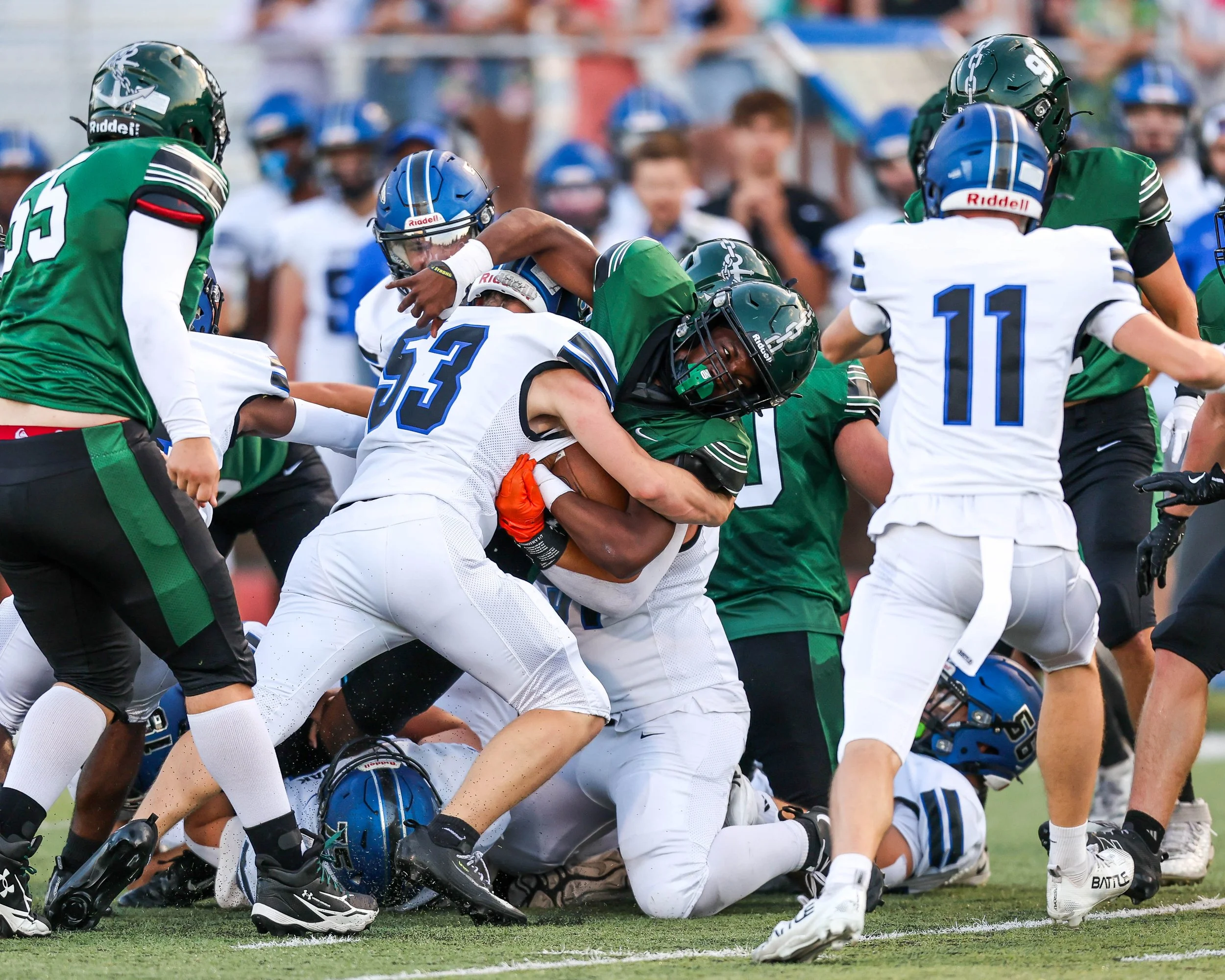 WK #22 runs the ball up the middle