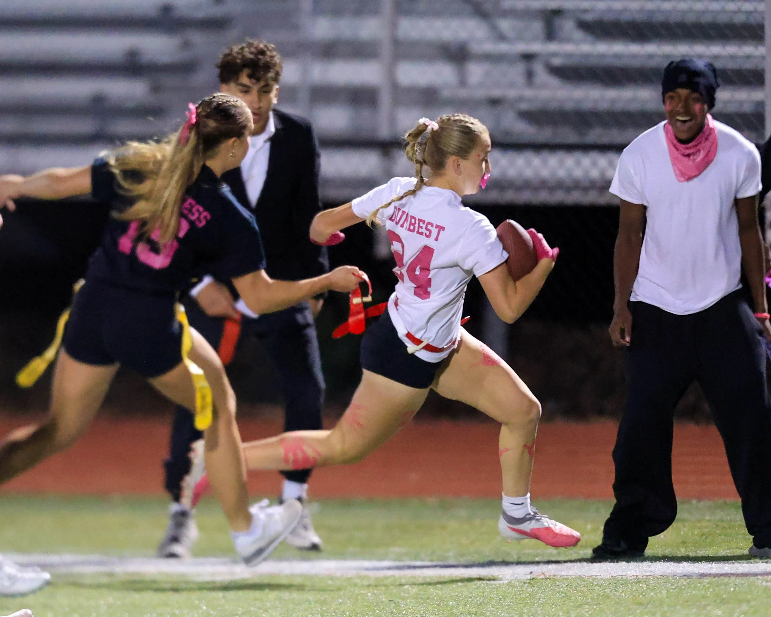 Senior #15 grabs the flag