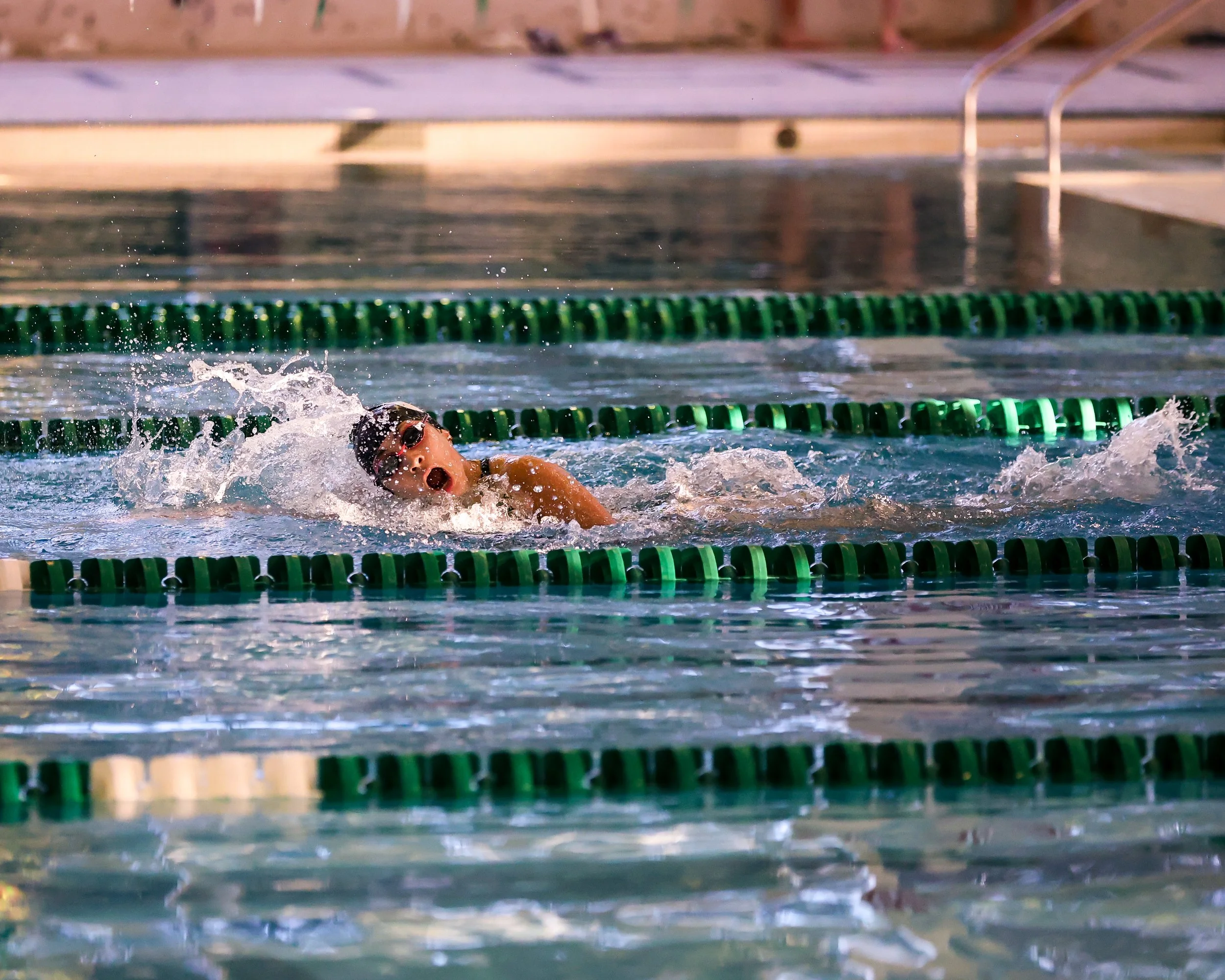 WU swimmer doing the freestyle