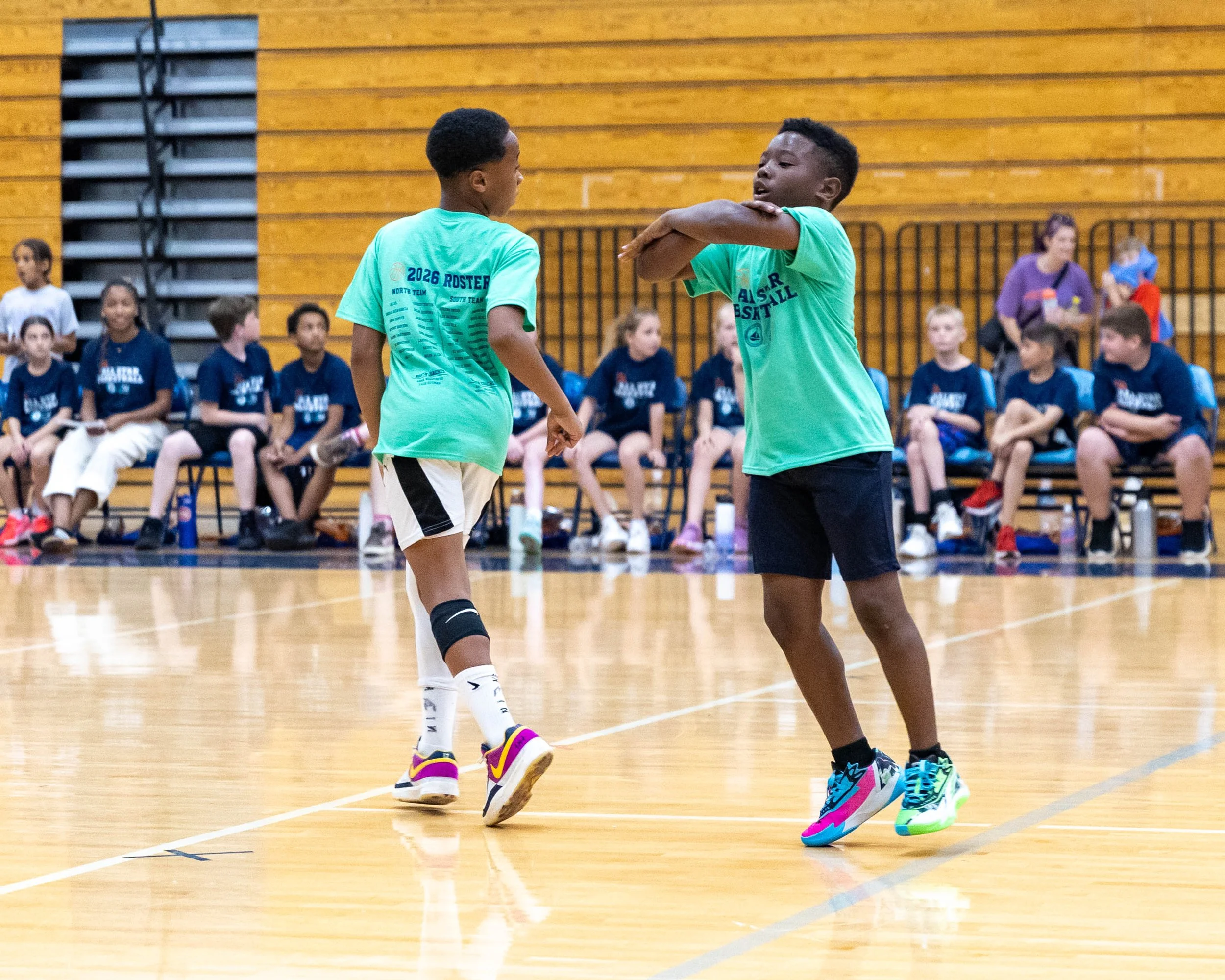 South boy celebrates basket