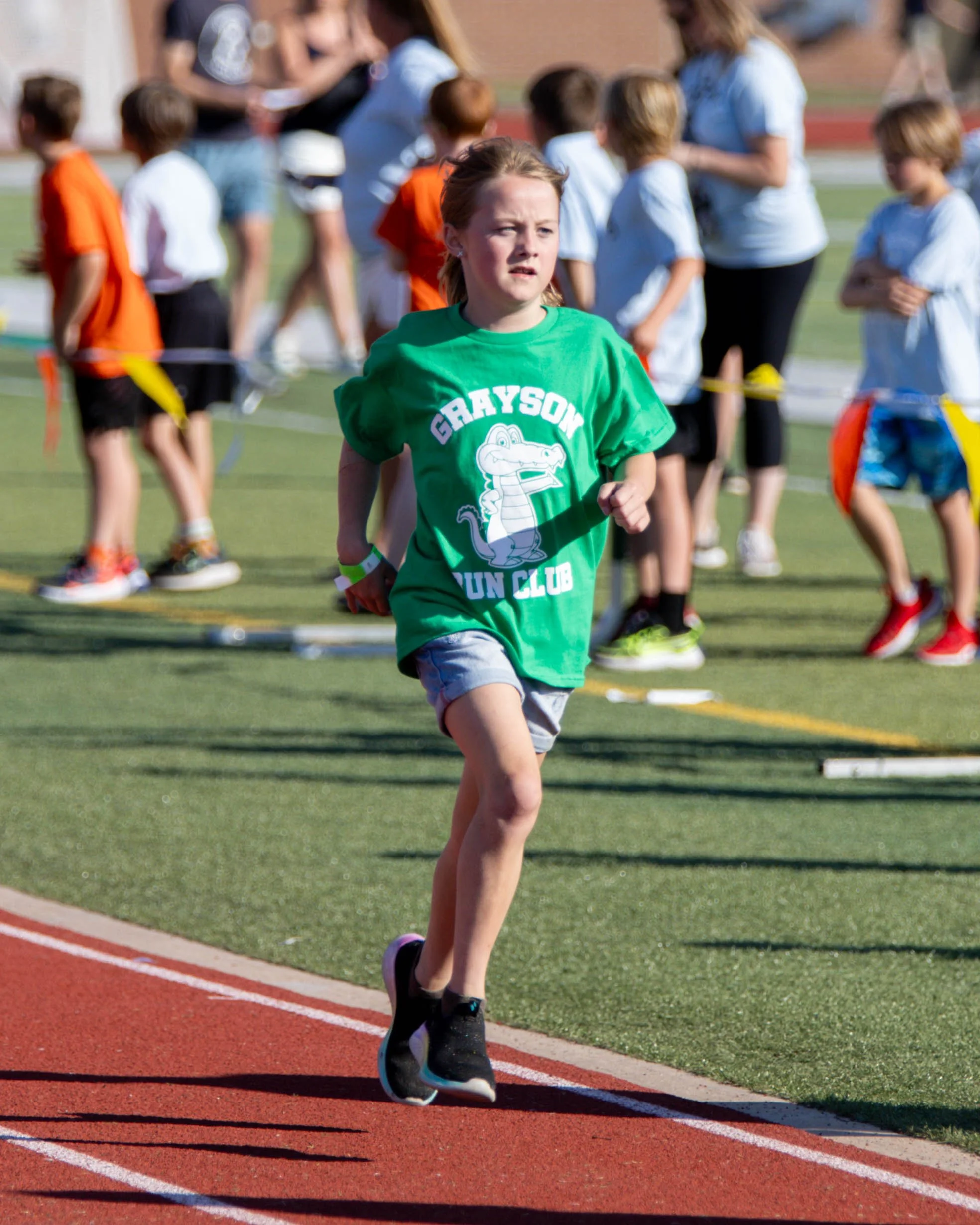 Grayson girl finishes the race