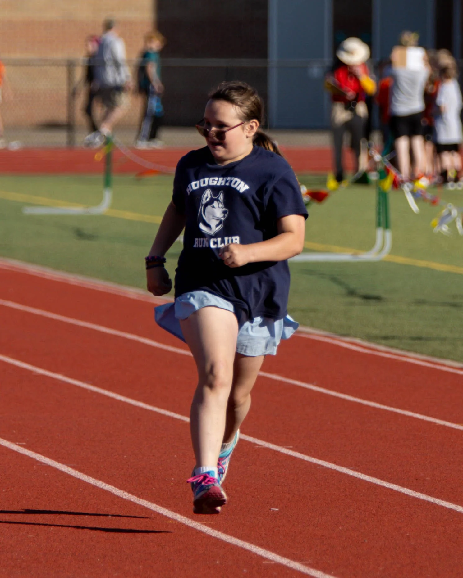 Houghton girl finishes the race