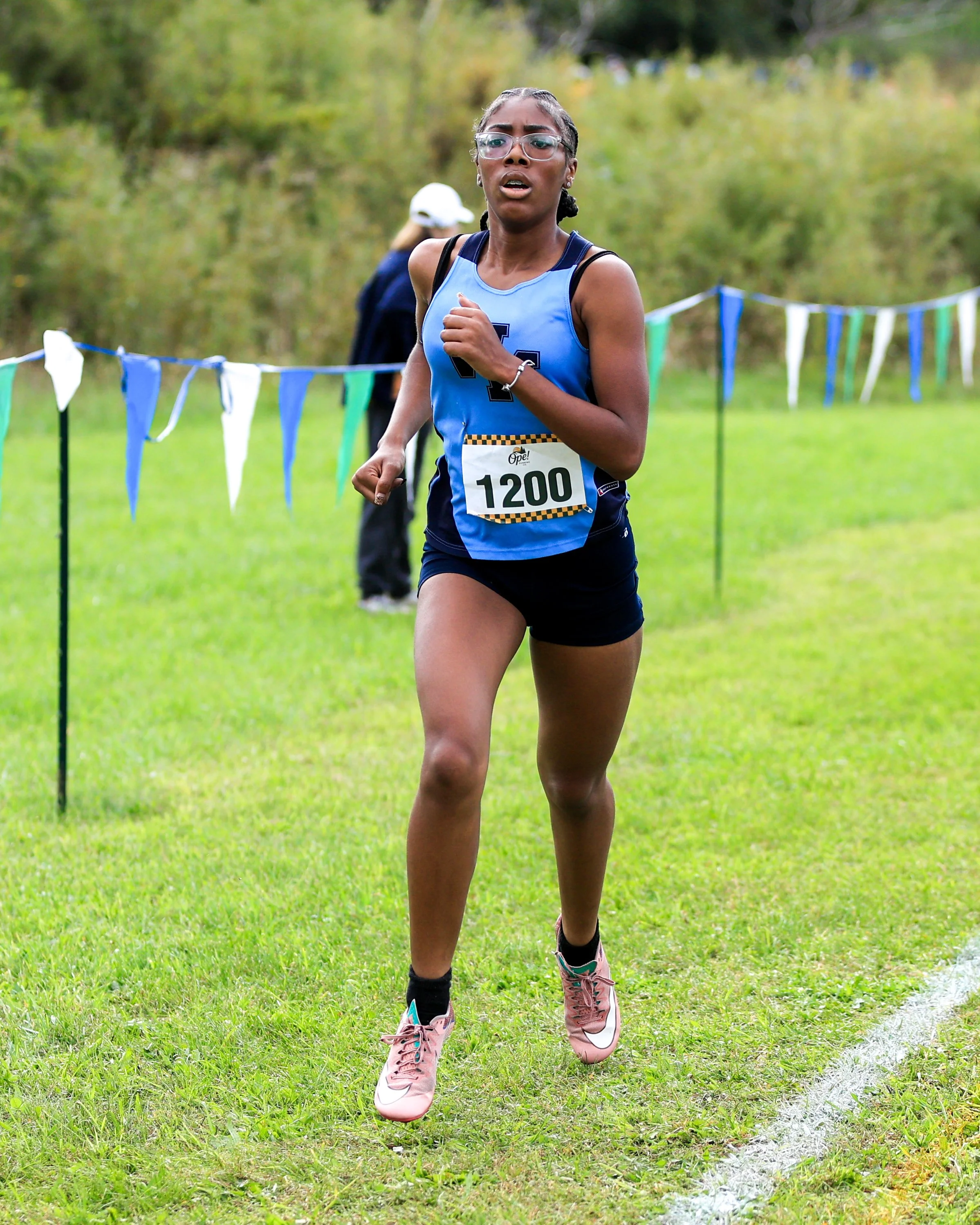 WM runner at the finish line.