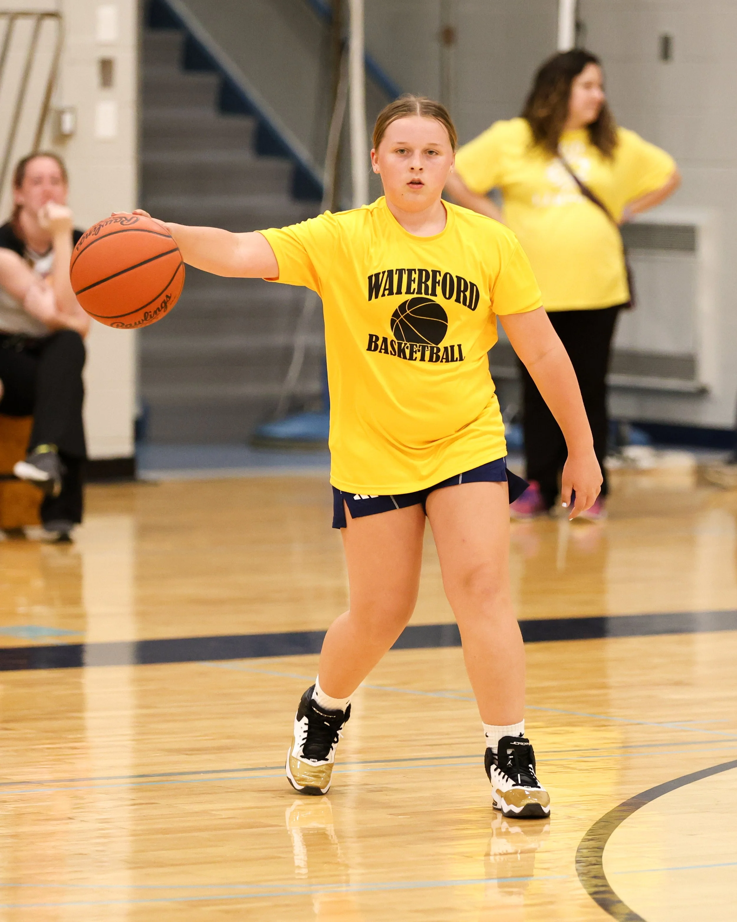 Schoolcraft girl palms the ball