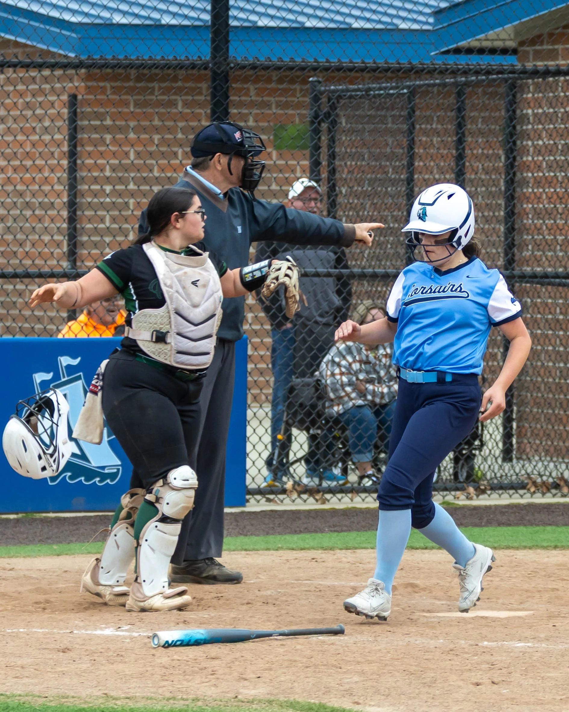 Mott runner crosses the plate