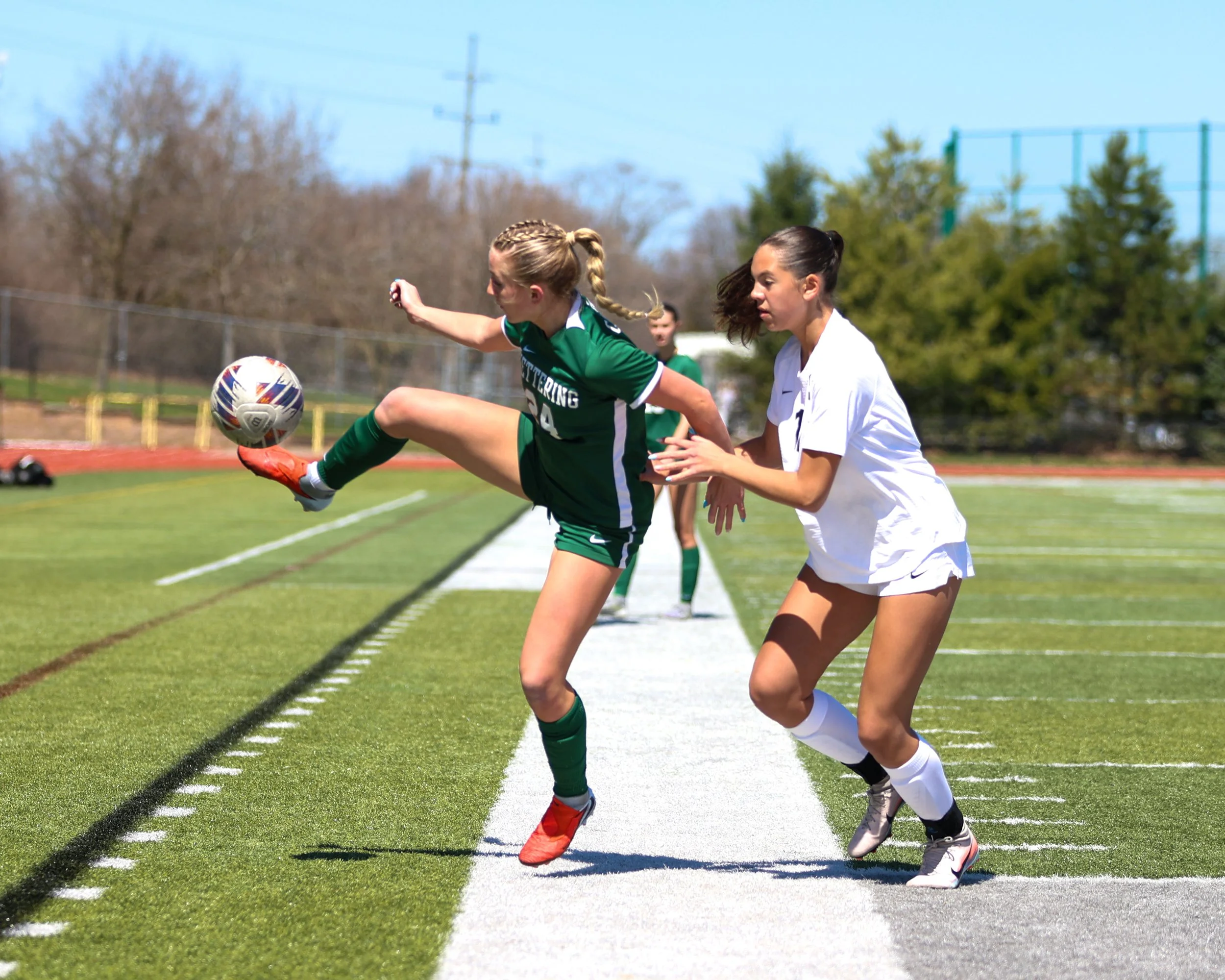 #24 controls the ball