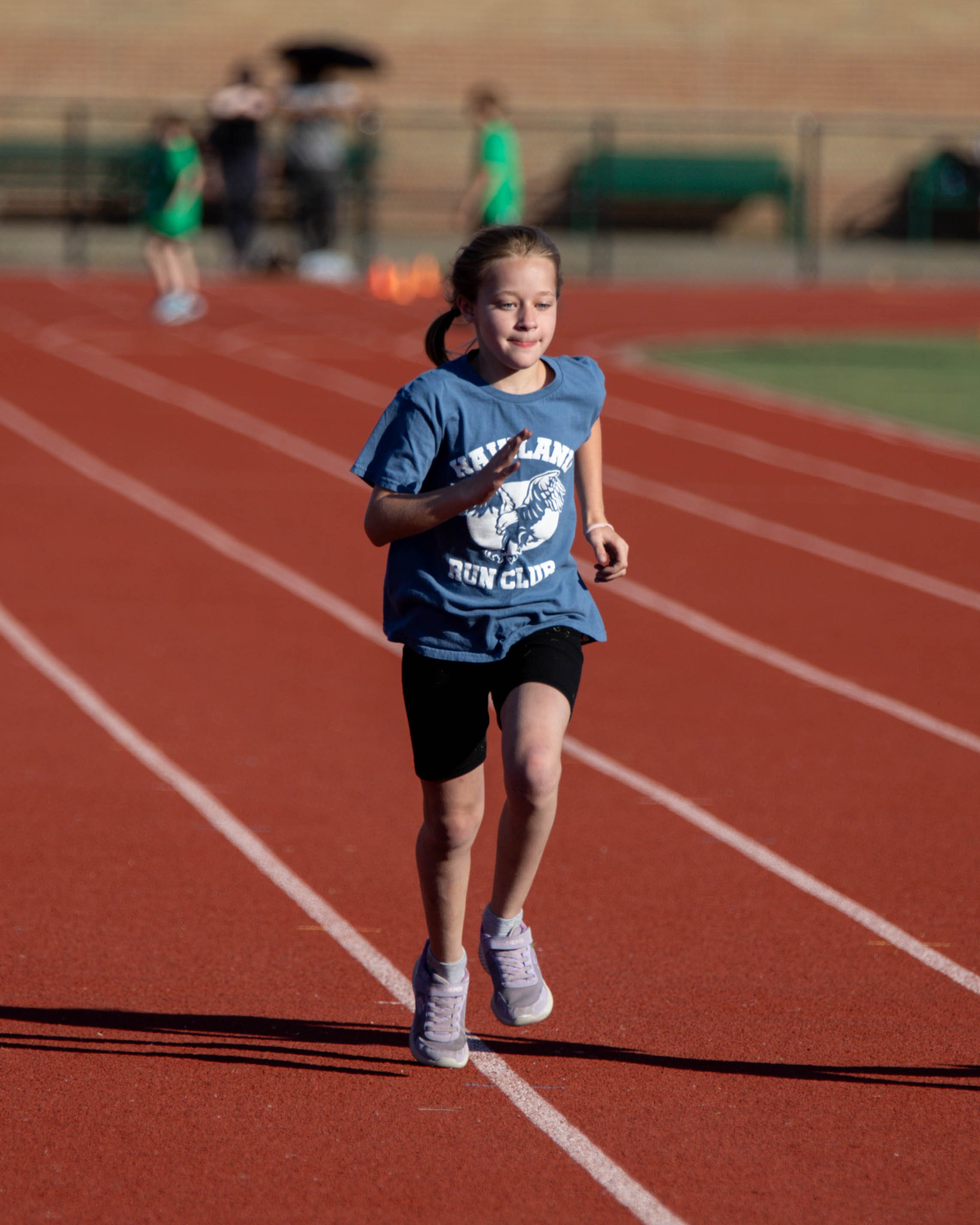 Haviland girl finishes the race