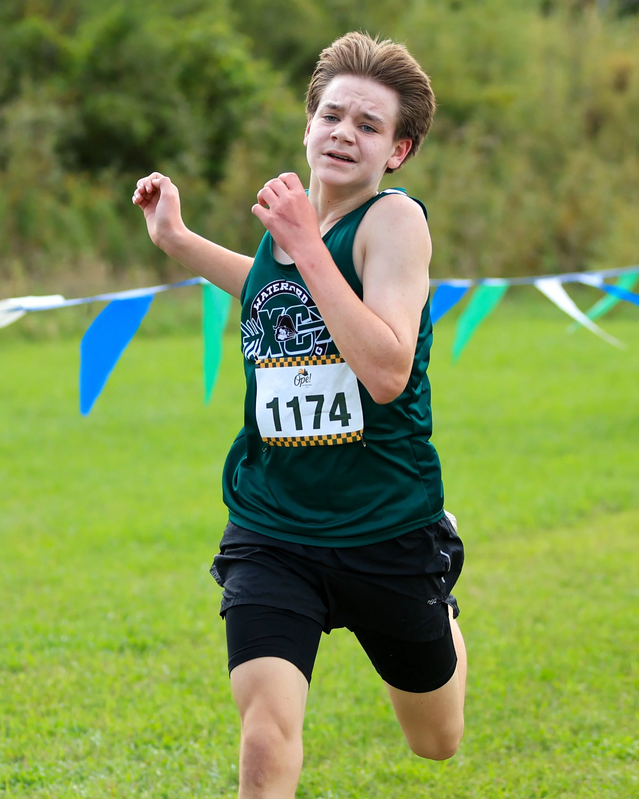 WK runner at the finish line