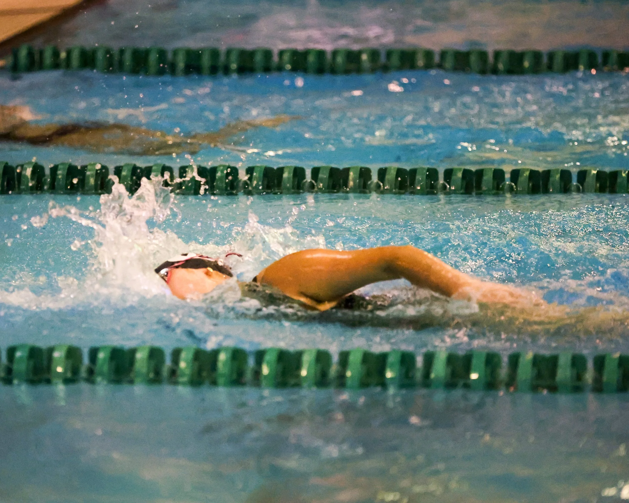 WU swimmer doing the freestyle