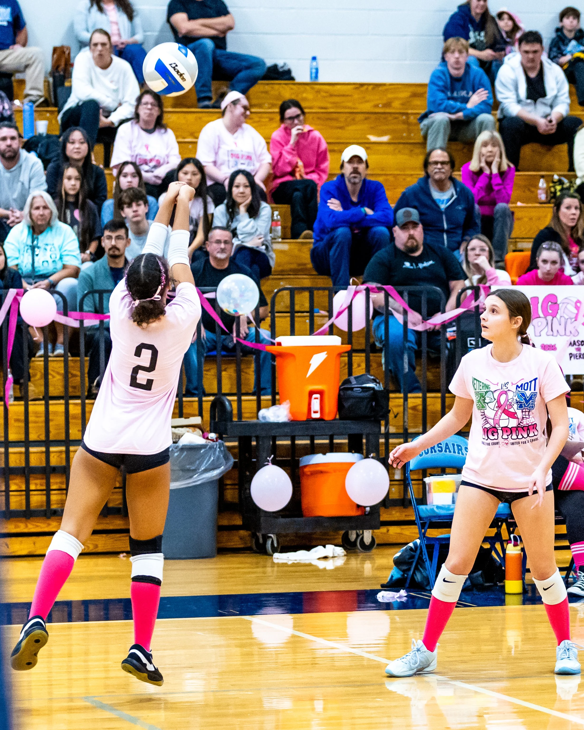 Mott player hits the ball