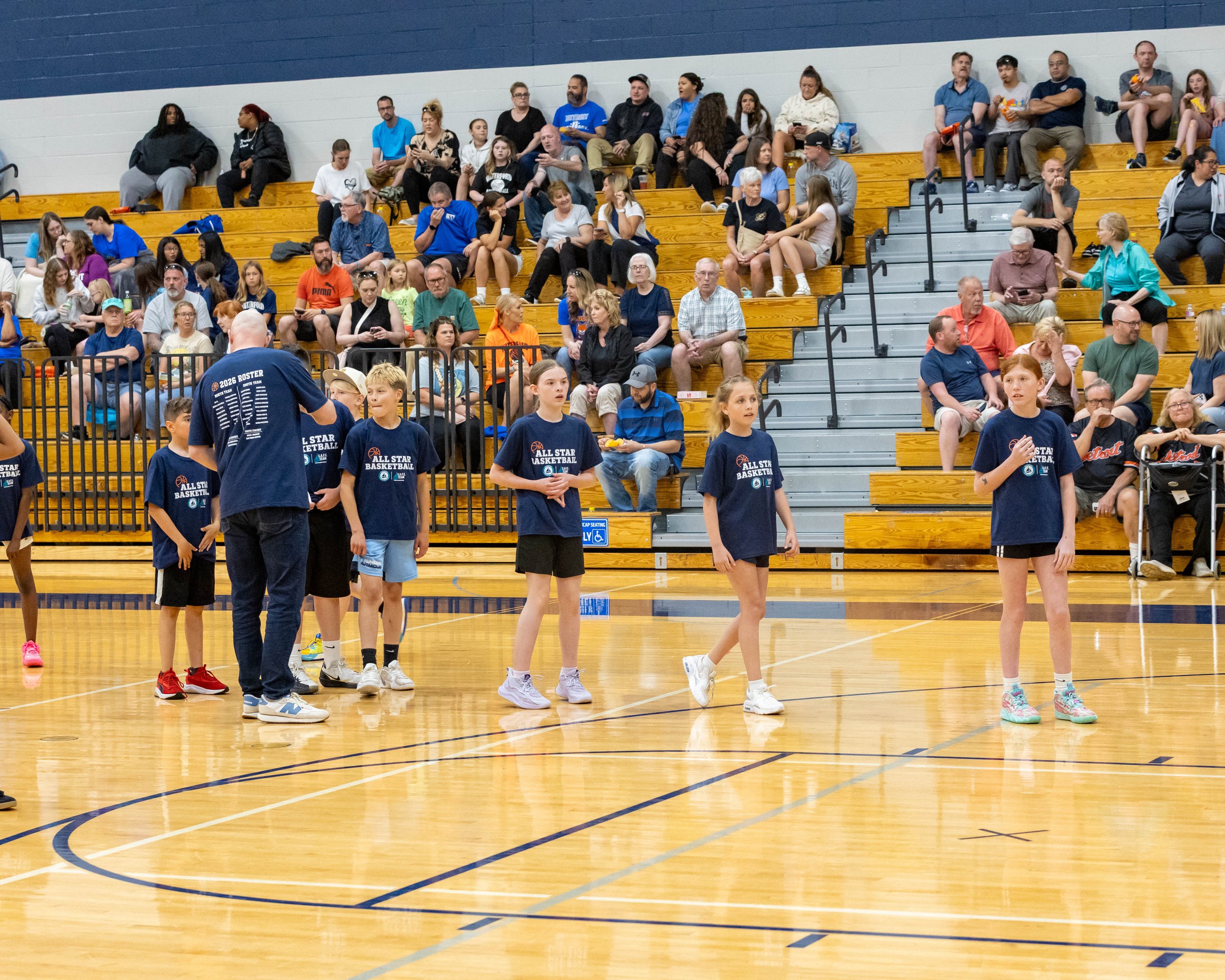North team warms up