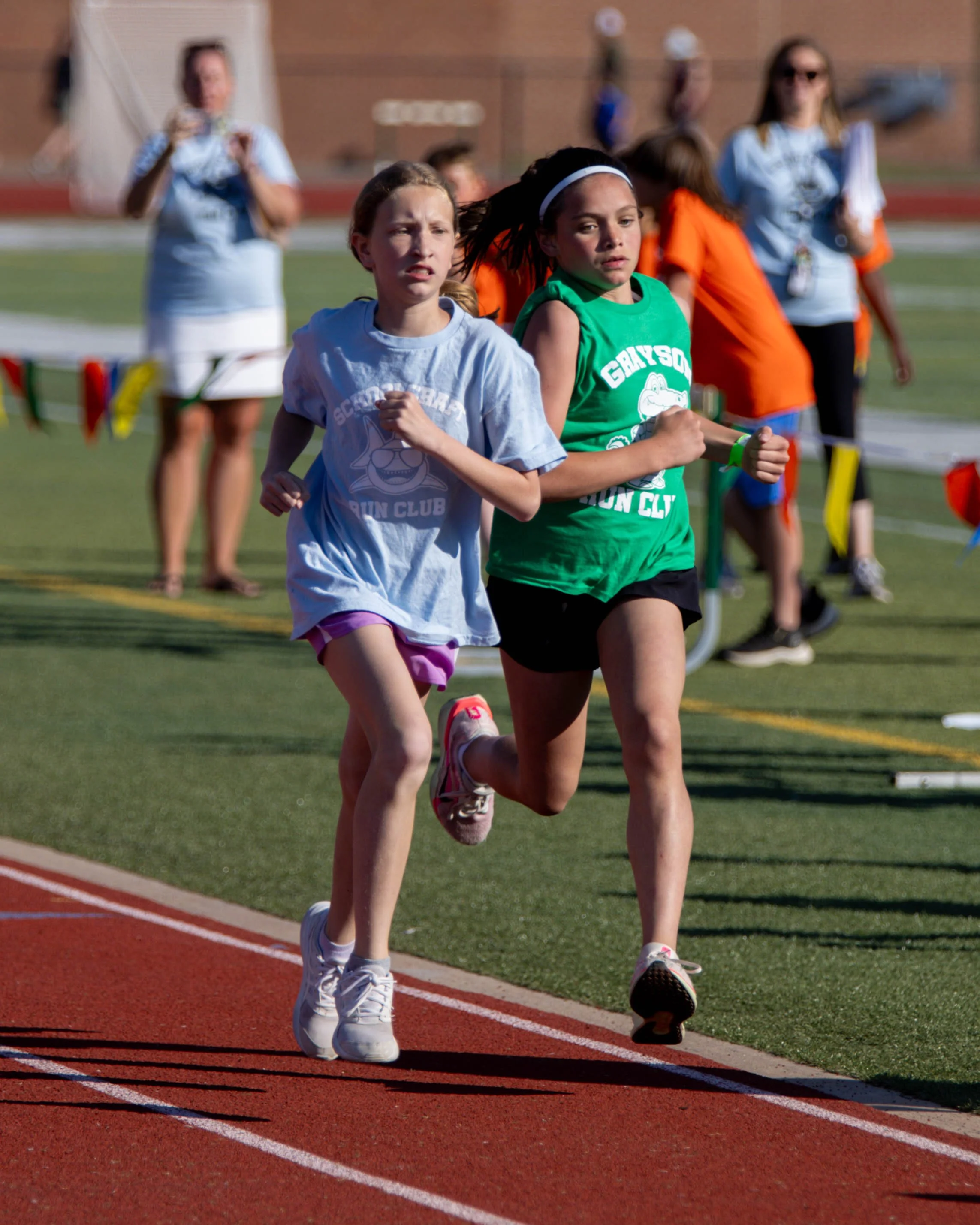 Schoolcraft and Grayson girls finish the race