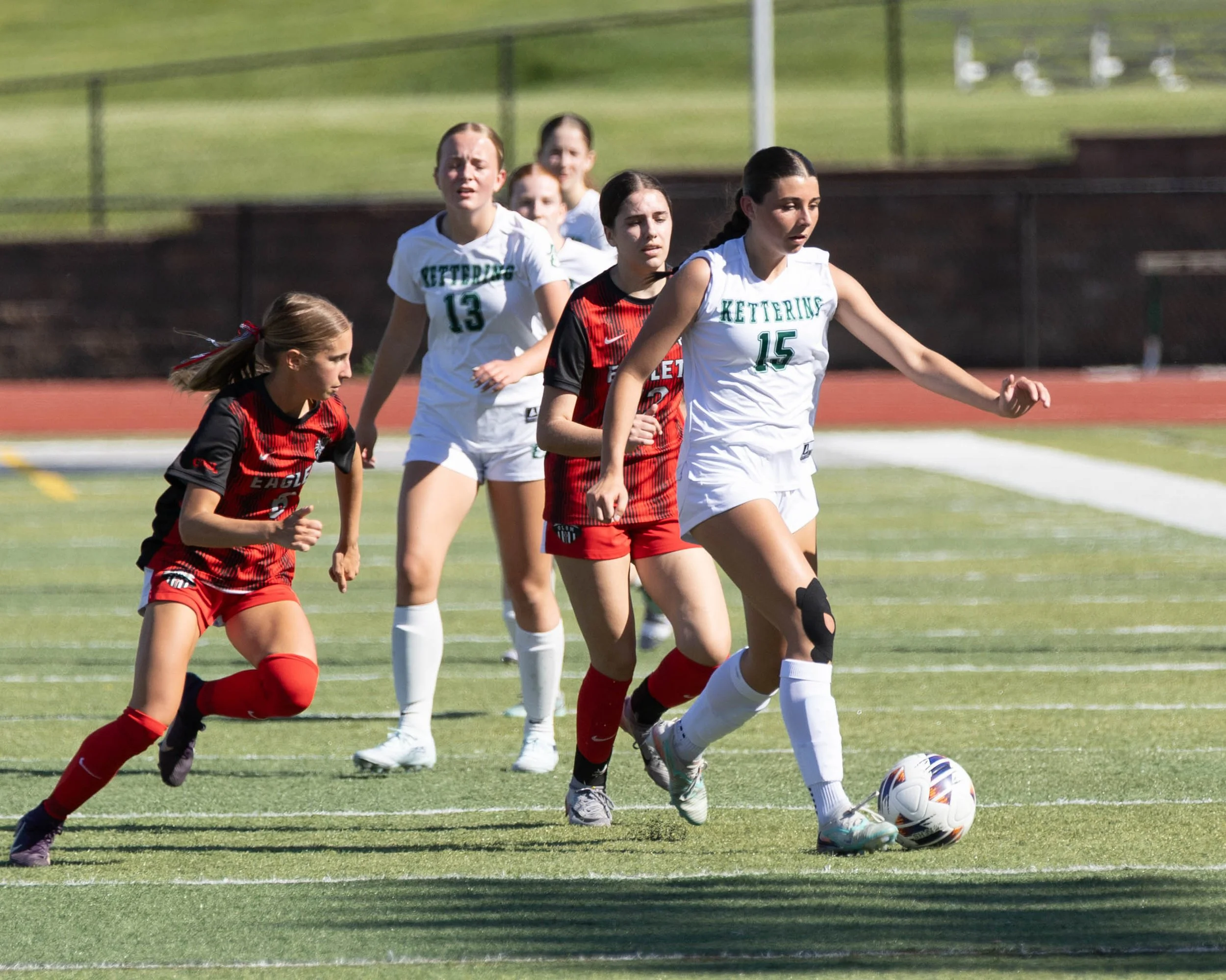#15 with the ball