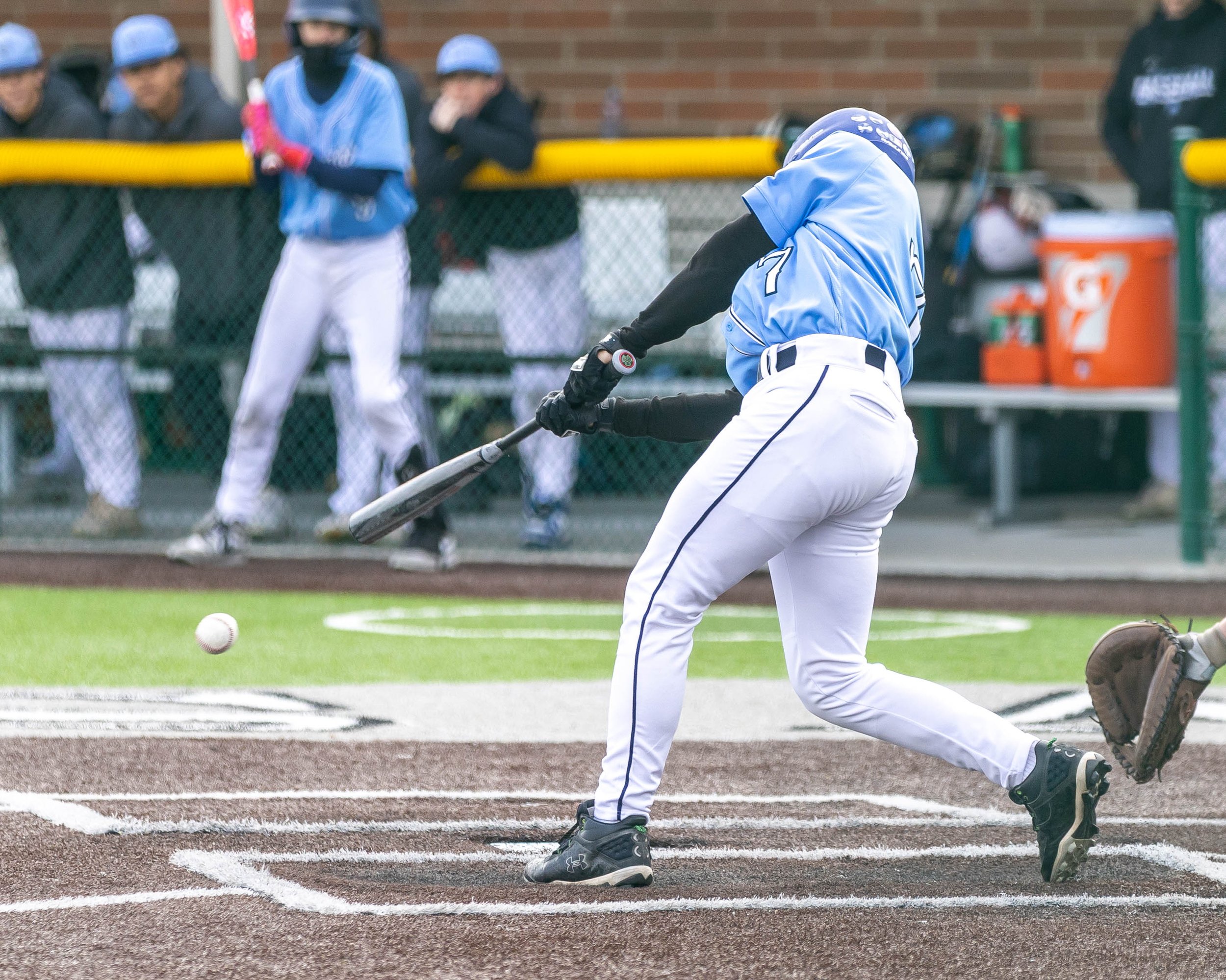 Mott #7 hits the ball