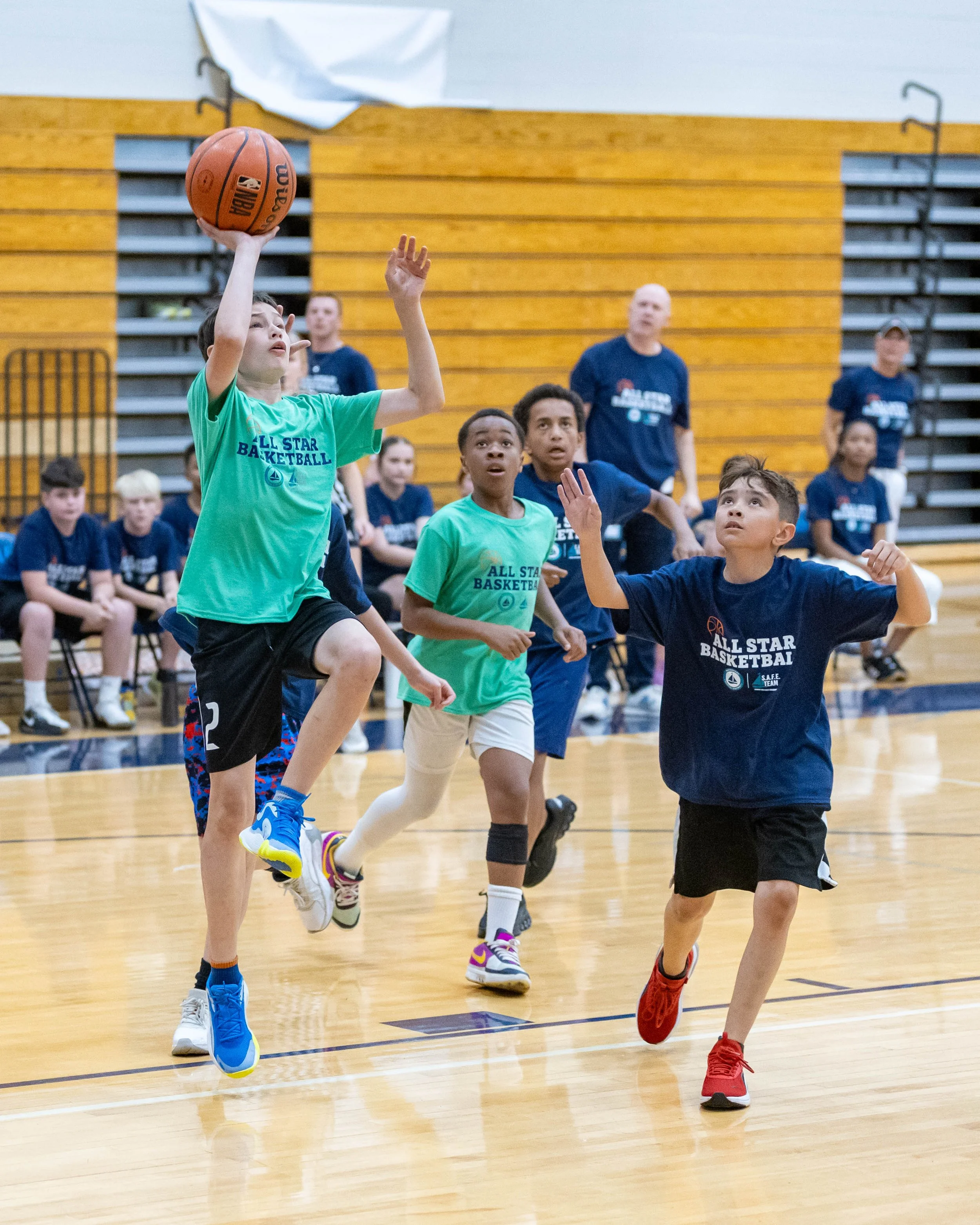 South boy shoots the ball