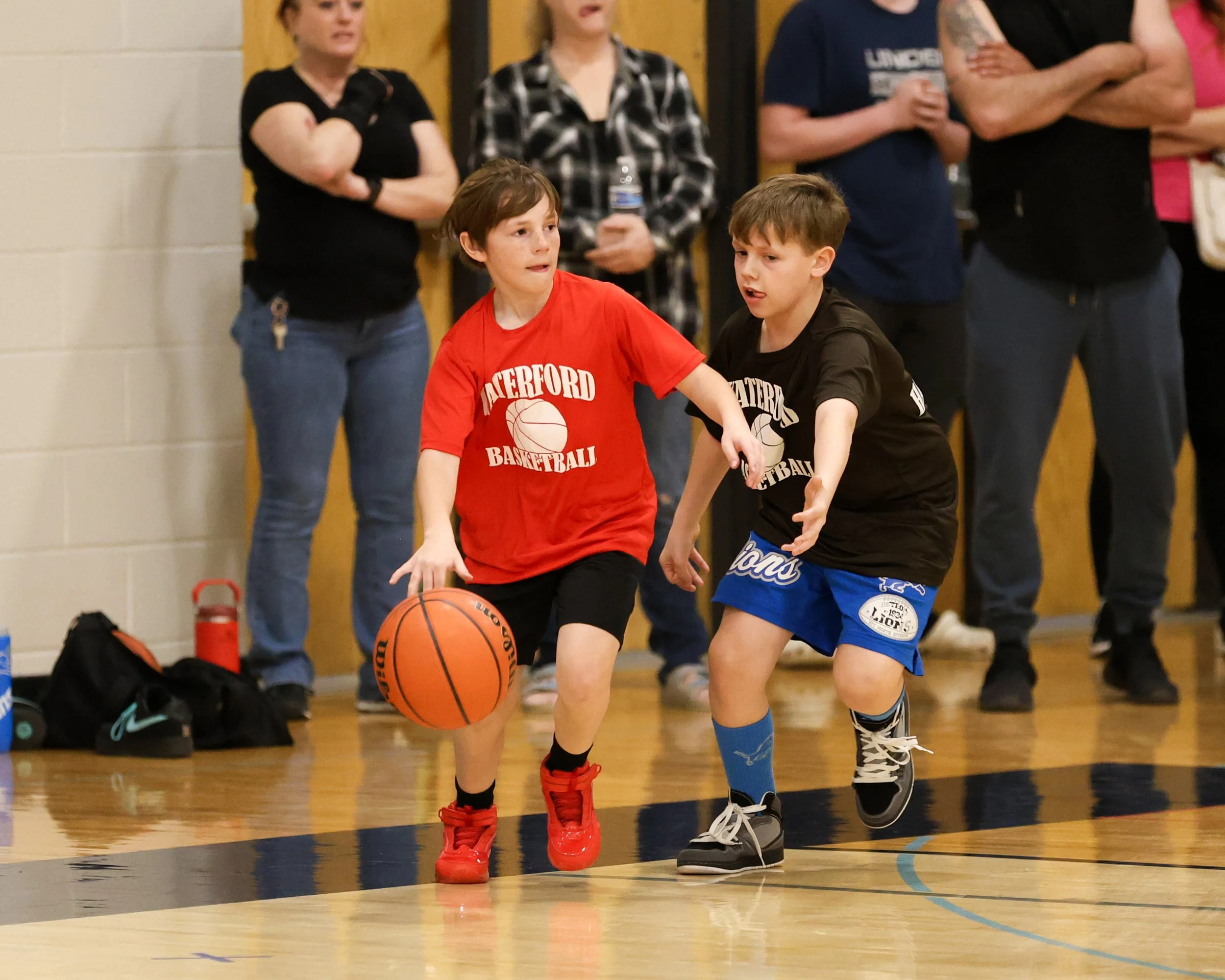 Houghton boy dribbles the ball