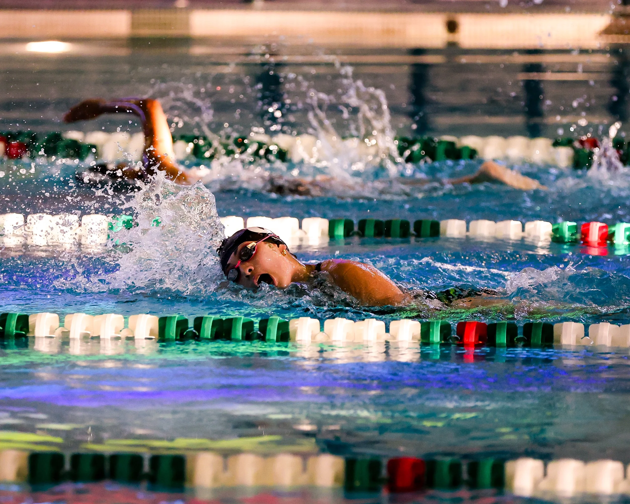 WU swimmer doing the freestyle