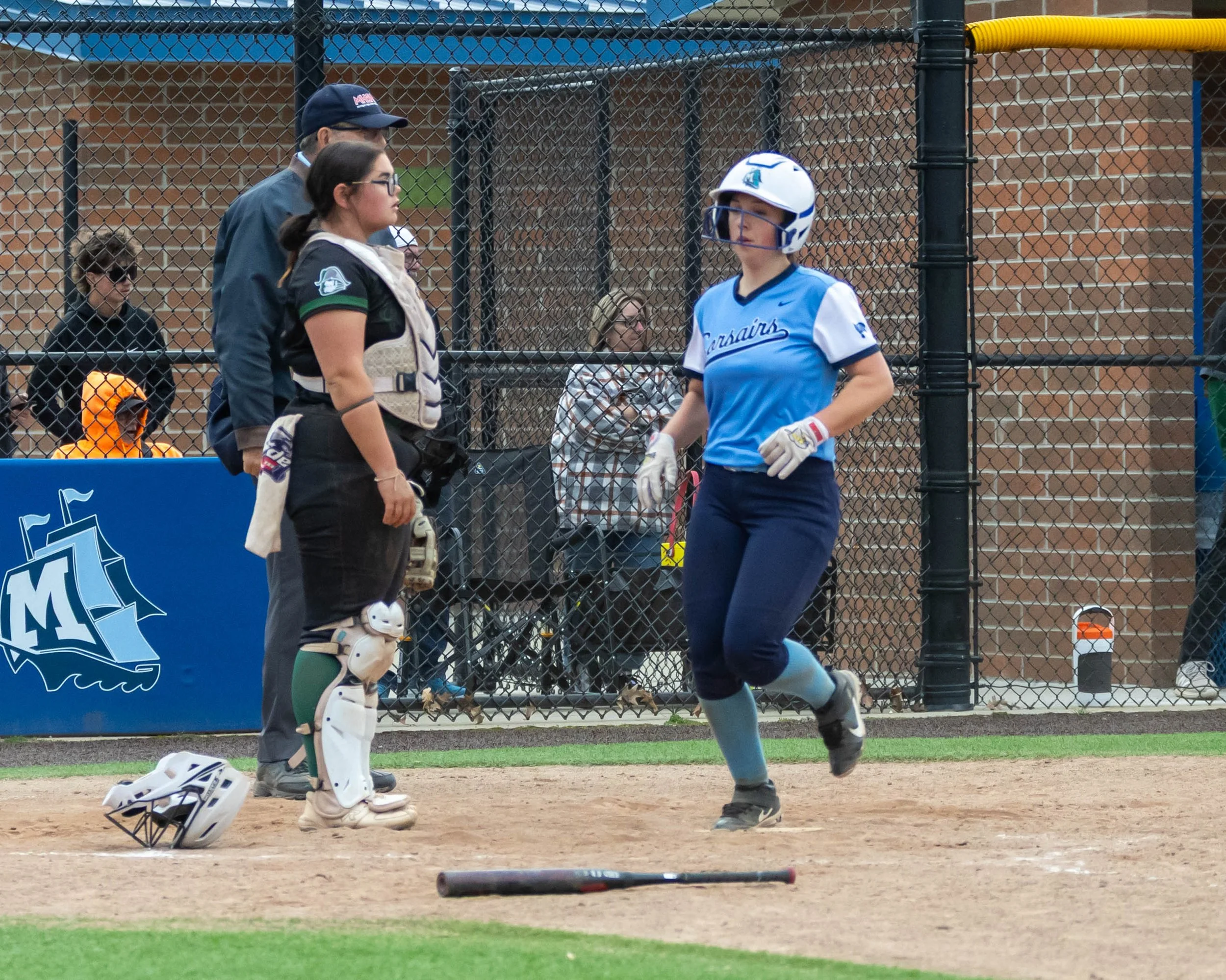 Mott runner crosses the plate