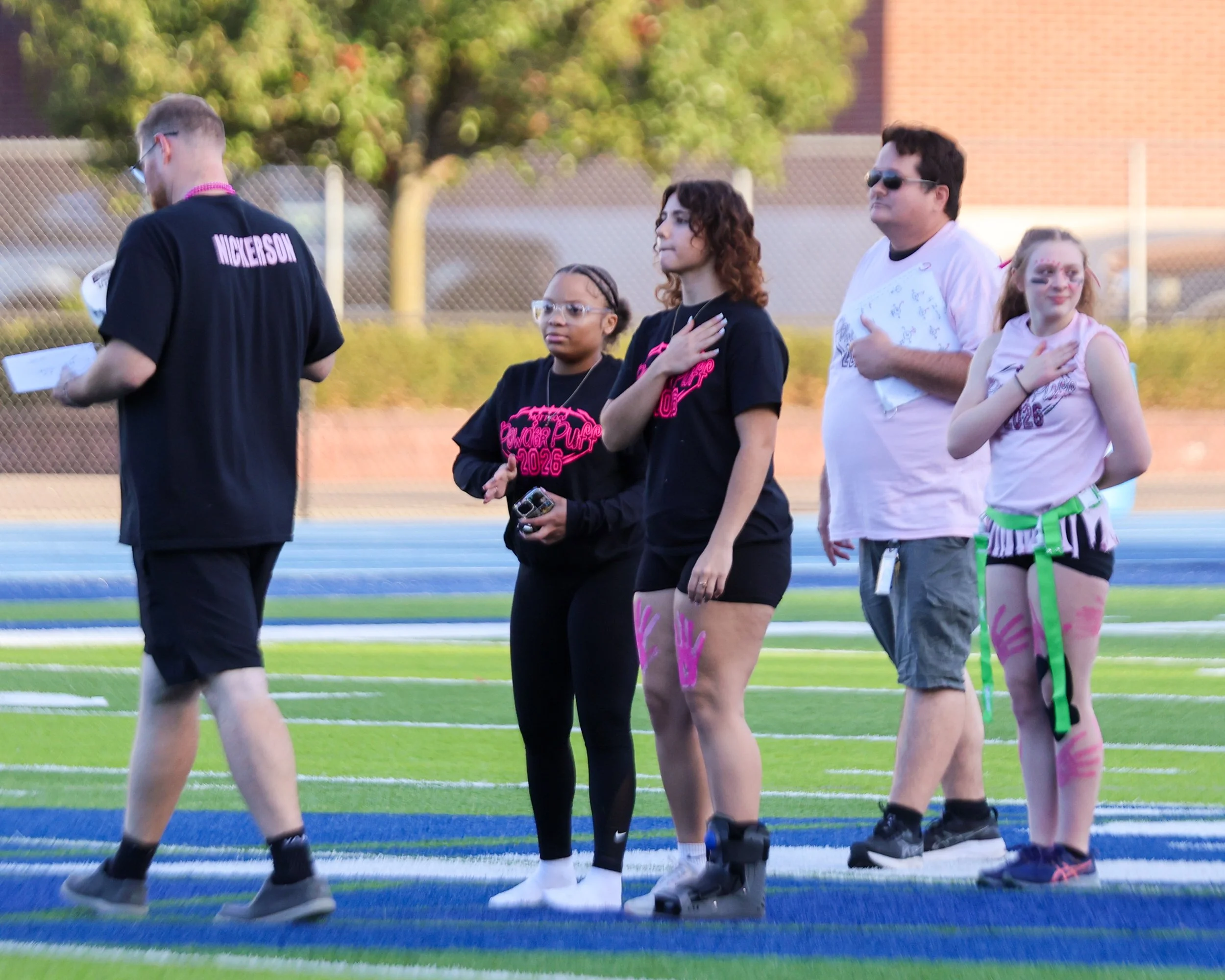WM Captains during the National Anthem
