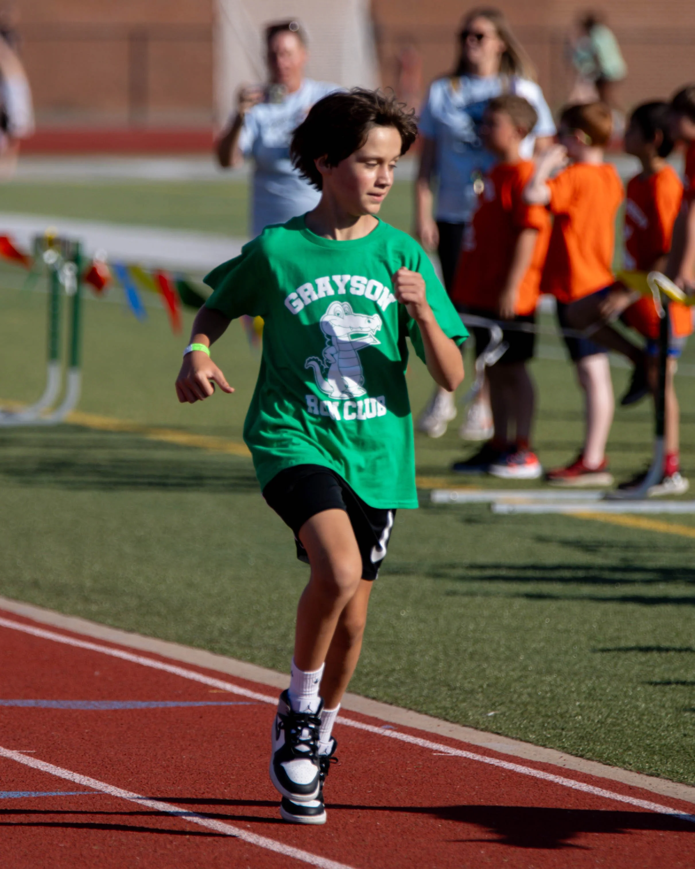Grayson boy finishes the race