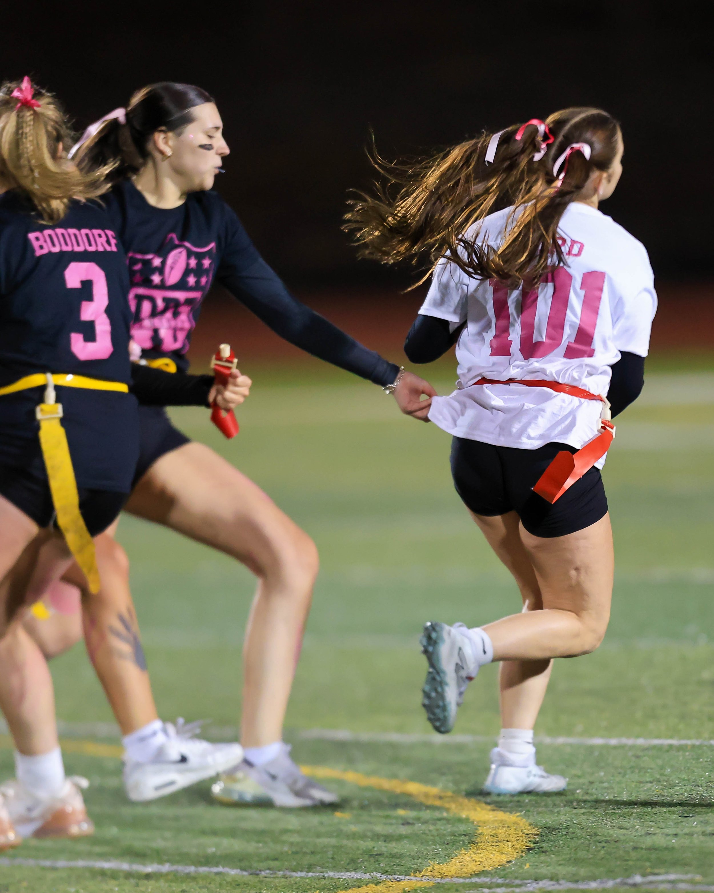 Senior grabs the flag
