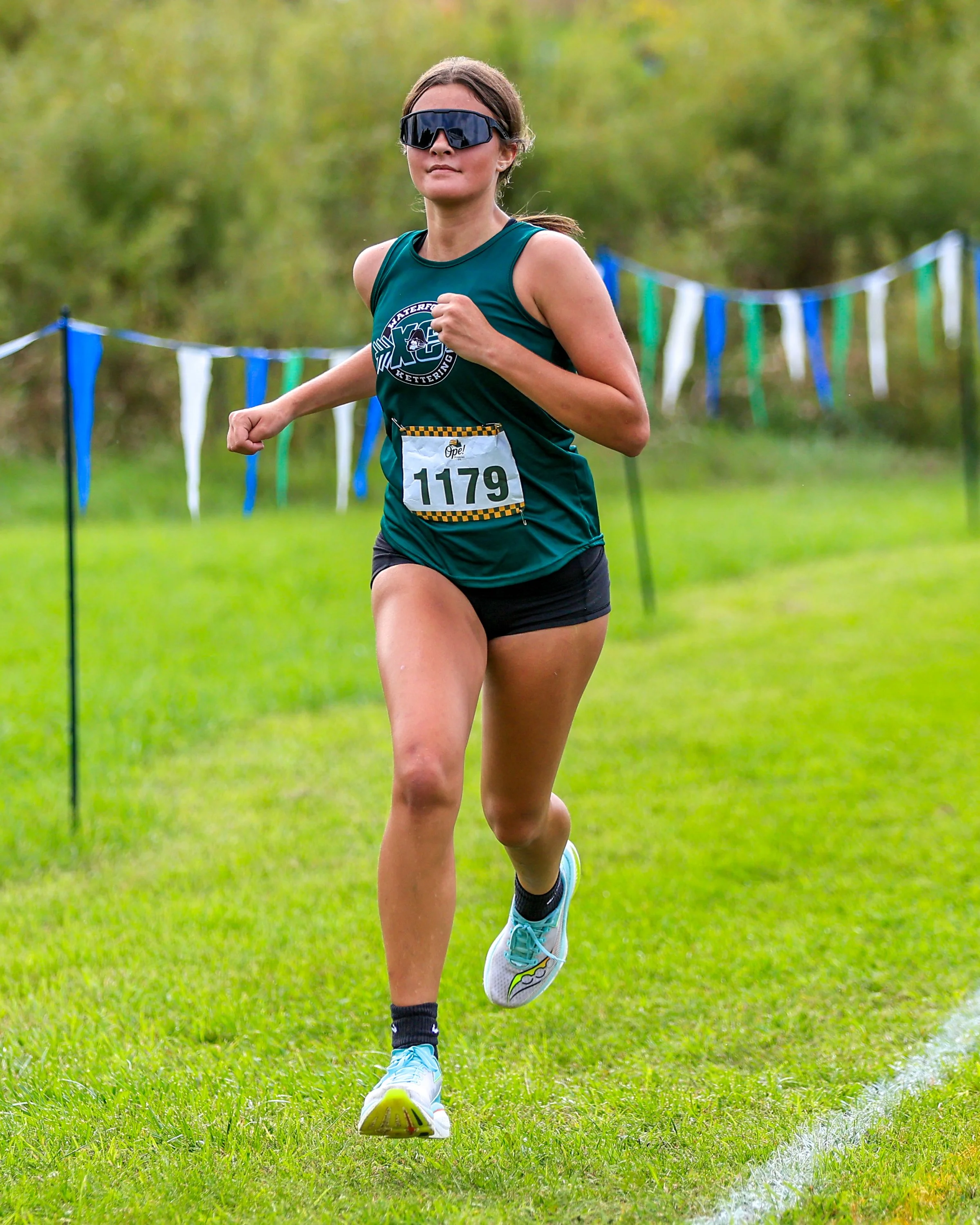 WK runner at the finish line.