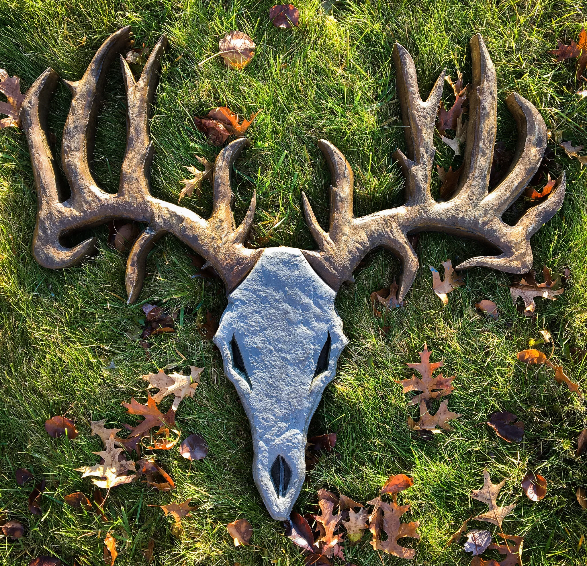  European Buck Deer Mount-Concrete Stepping Stone