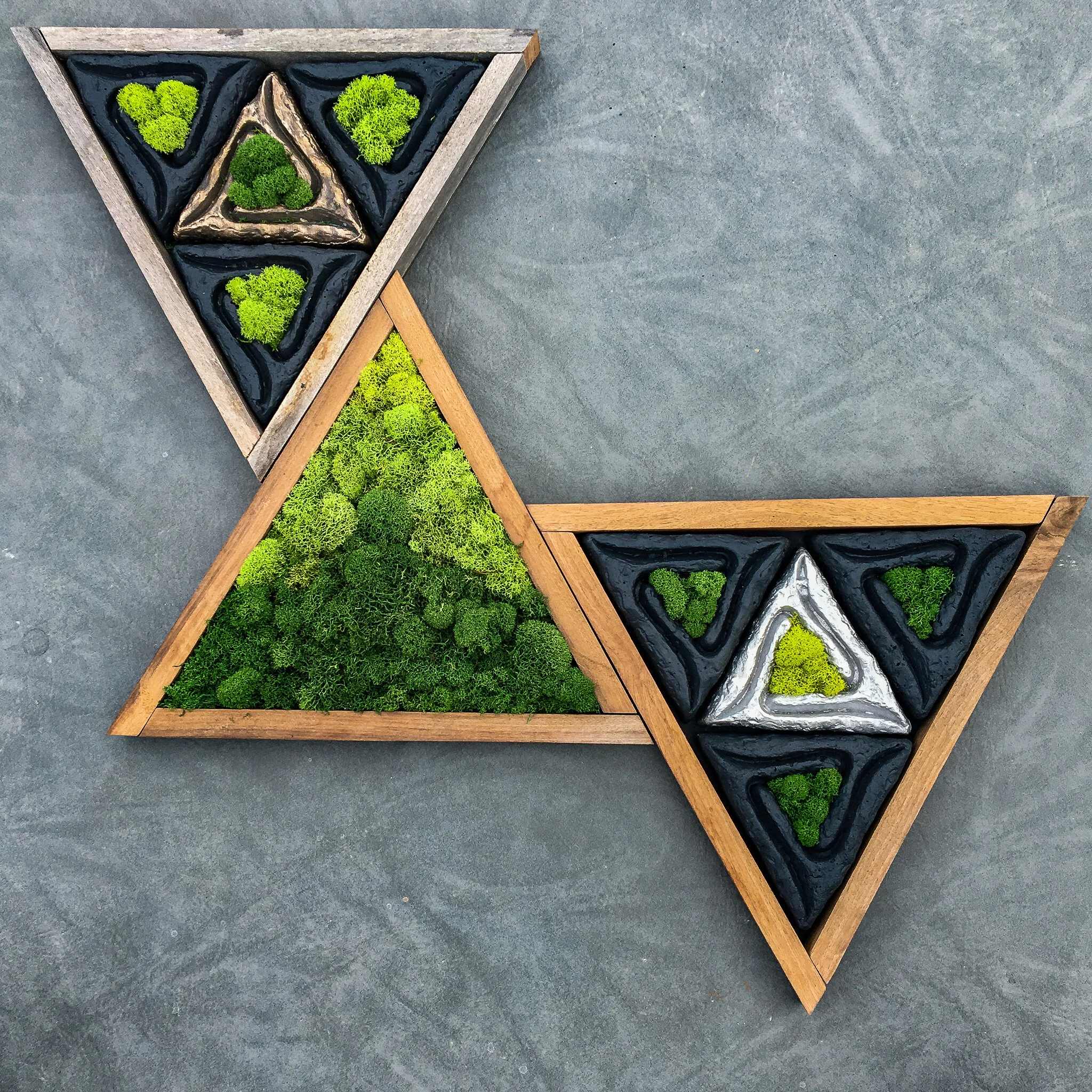 Geometric Living Wall Triangle Tiles 