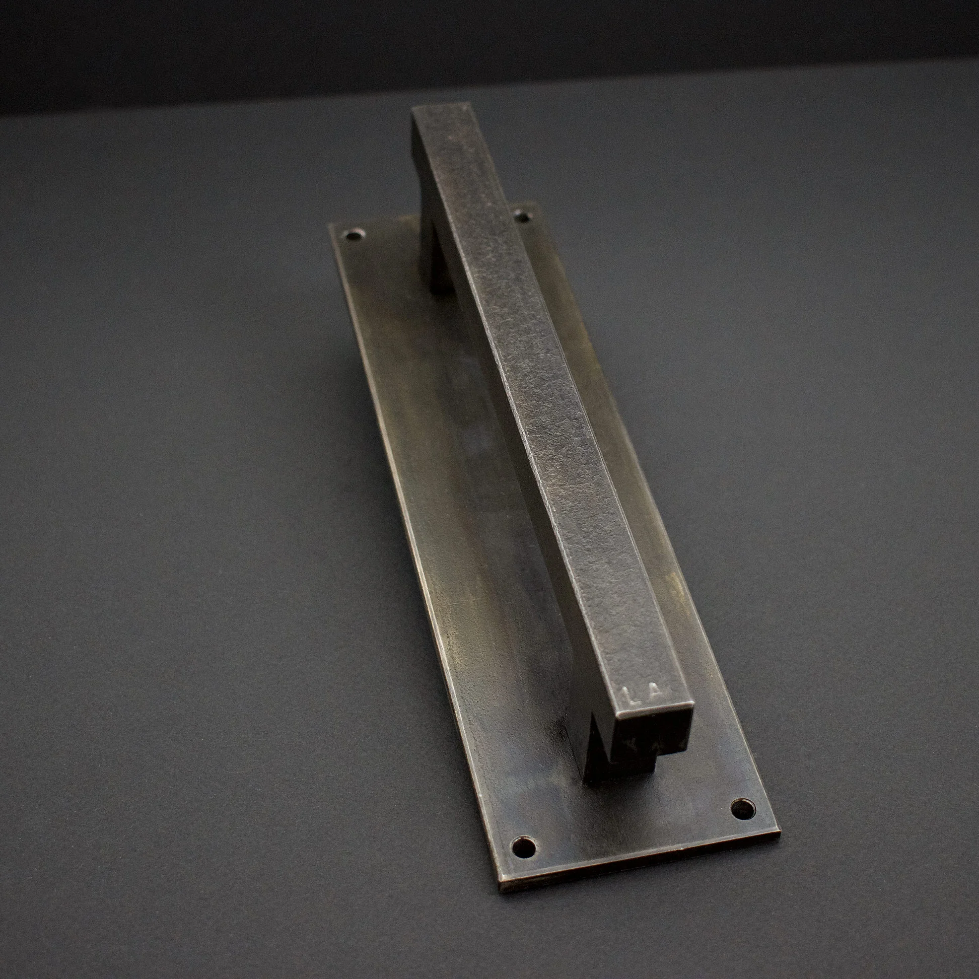 Heavy Duty Steel Barn Door Handle Number 4 Four Oxide Blackened Black Top