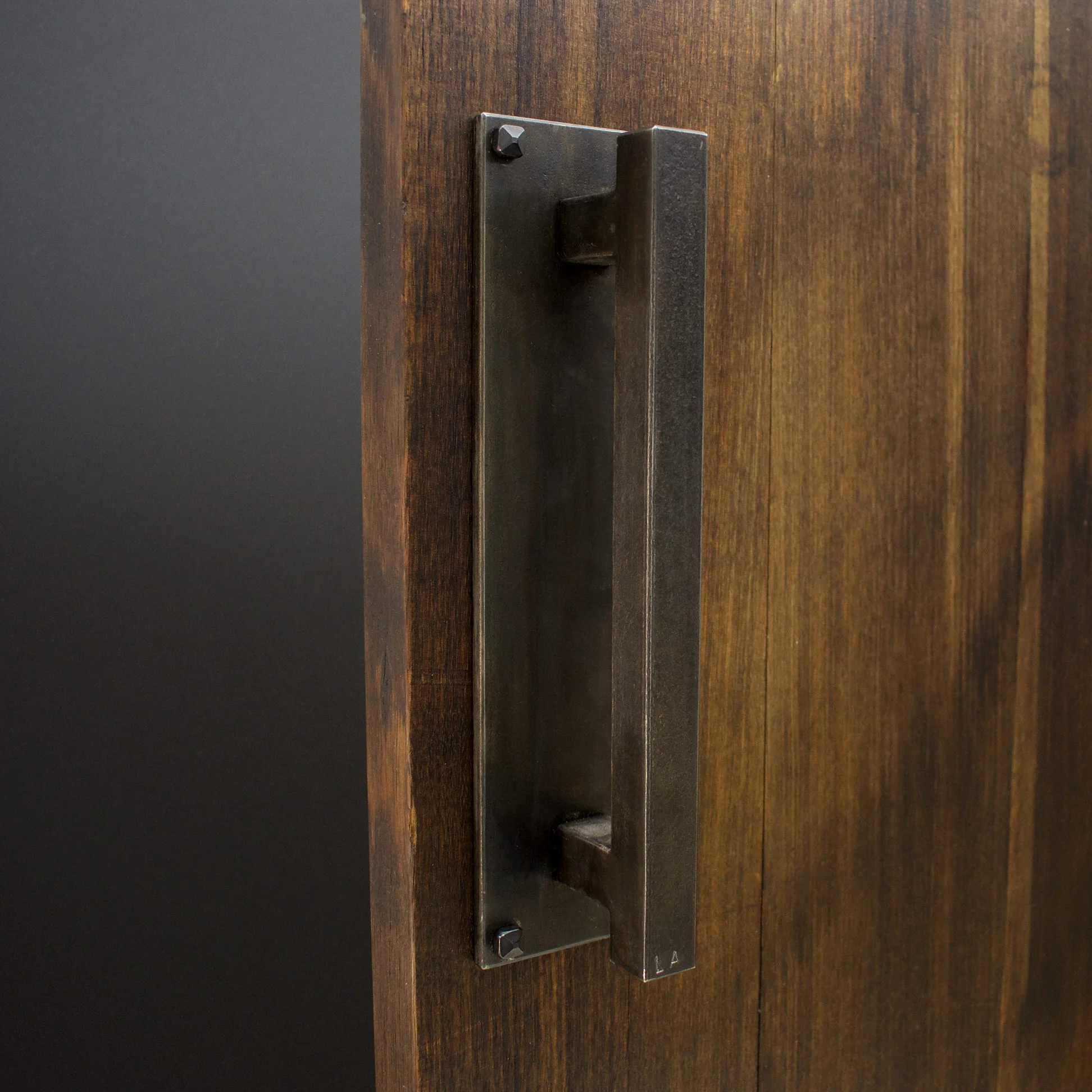 Heavy Duty Steel Barn Door Handle Number 4 Four Oxide Blackened Black Main