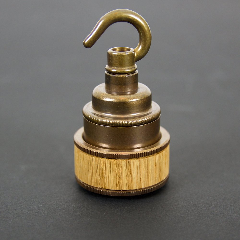 Batten Holder | E27 Edison Screw | Old English | Antique Brass