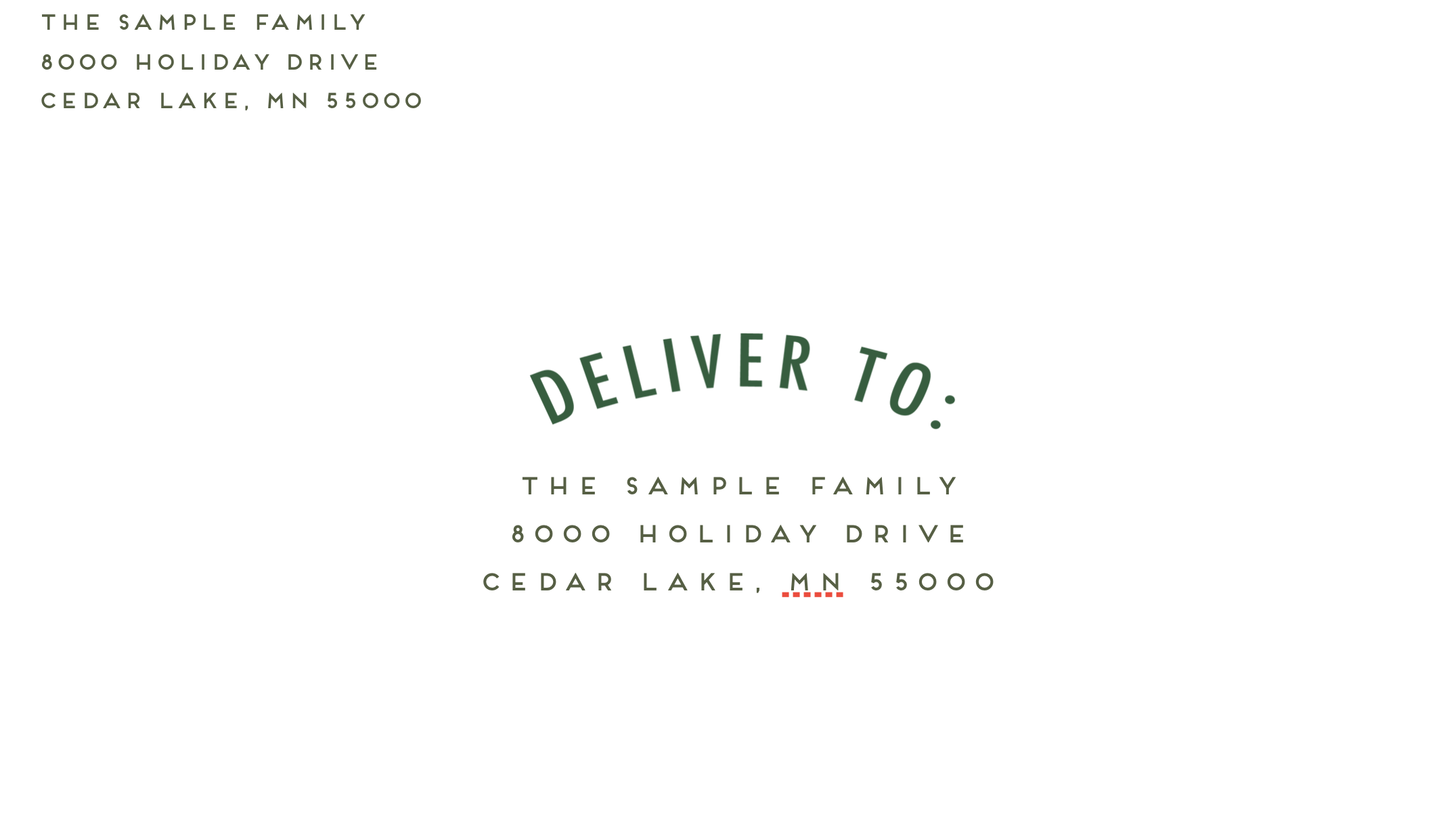 option 5 / deliver to - green