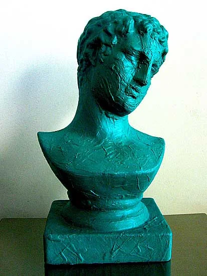 Who's Famous Now? 2009 | encaustic on found object | $125