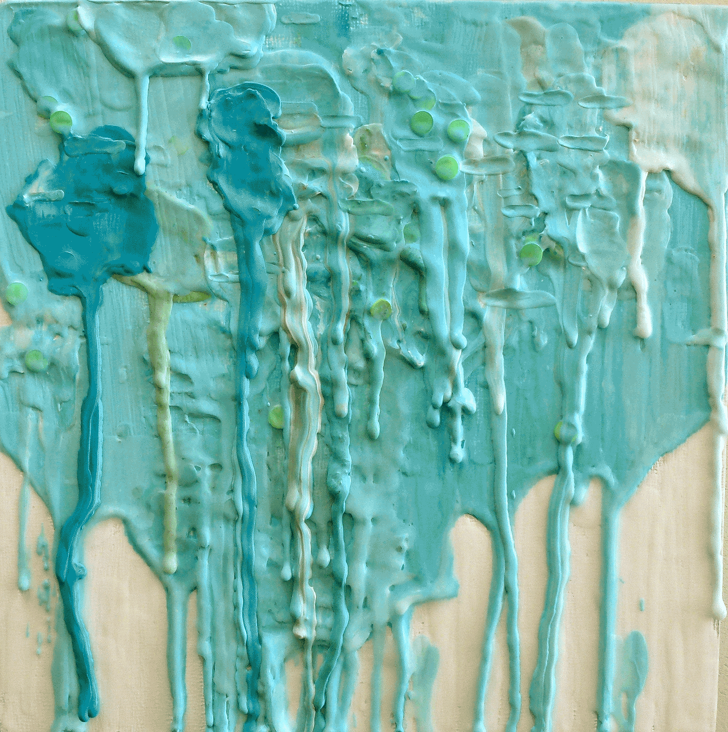   Point of Least Confusion   2012 | encaustic and sequins on panel | 8 x 8 &nbsp;|​ $275 