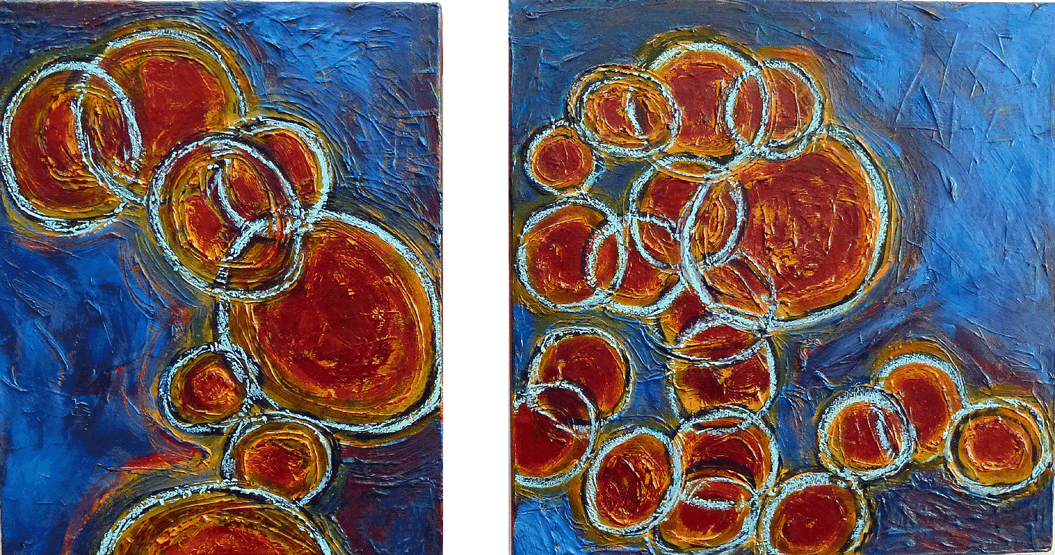  I've Invented a Different Narrative 2013 | oil on canvas | 18 x 32 (diptych) | $950
