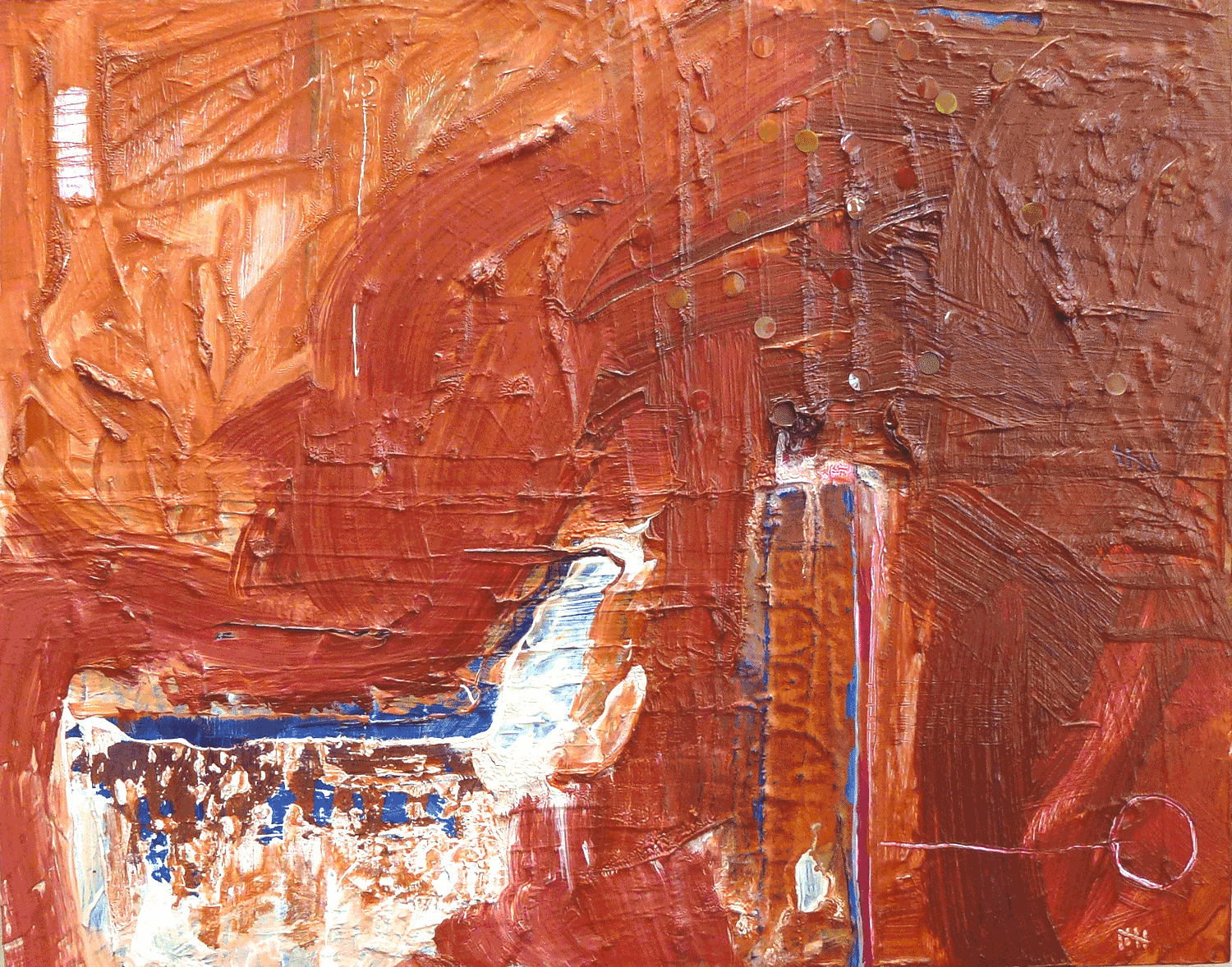 Hi. Have We Spoken? 2008 | oil and sequins on panel | 11 x 14 | $325