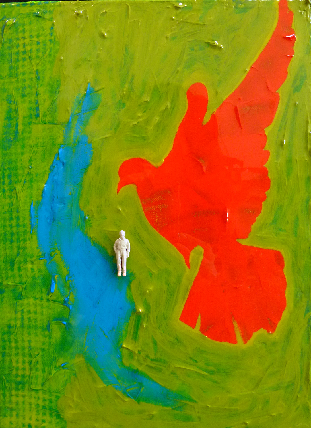 Start Making Plans 2.0 2014 | oil, found object and epoxy on canvas | 9 x 12 | $250
