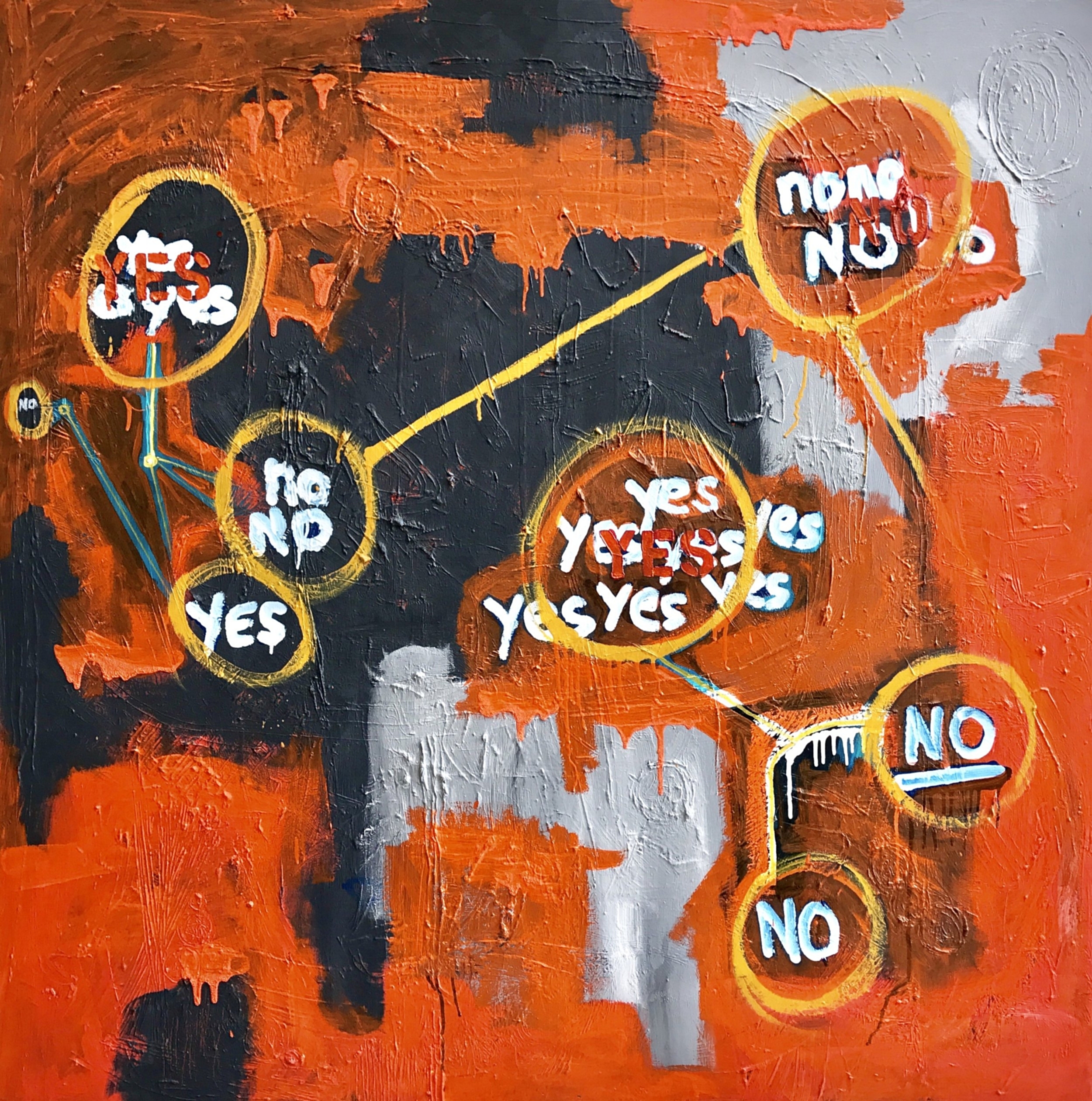   Too Much Data is Not Productive 3.0   2015 | oil on canvas | 48 x 48 | $3600 