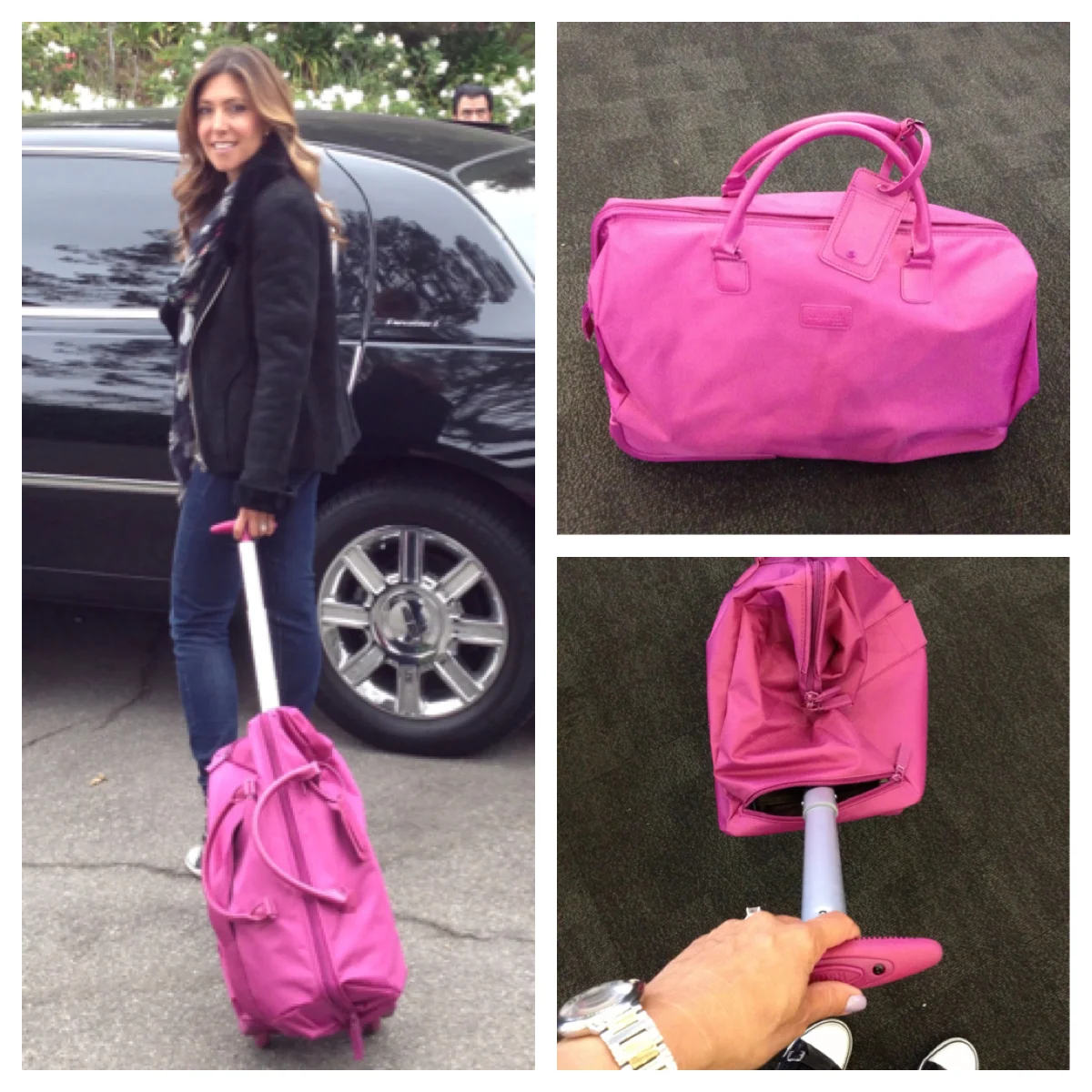 ​Lipault Satchel in fuchsia, $179 for 20", $199 for 24"