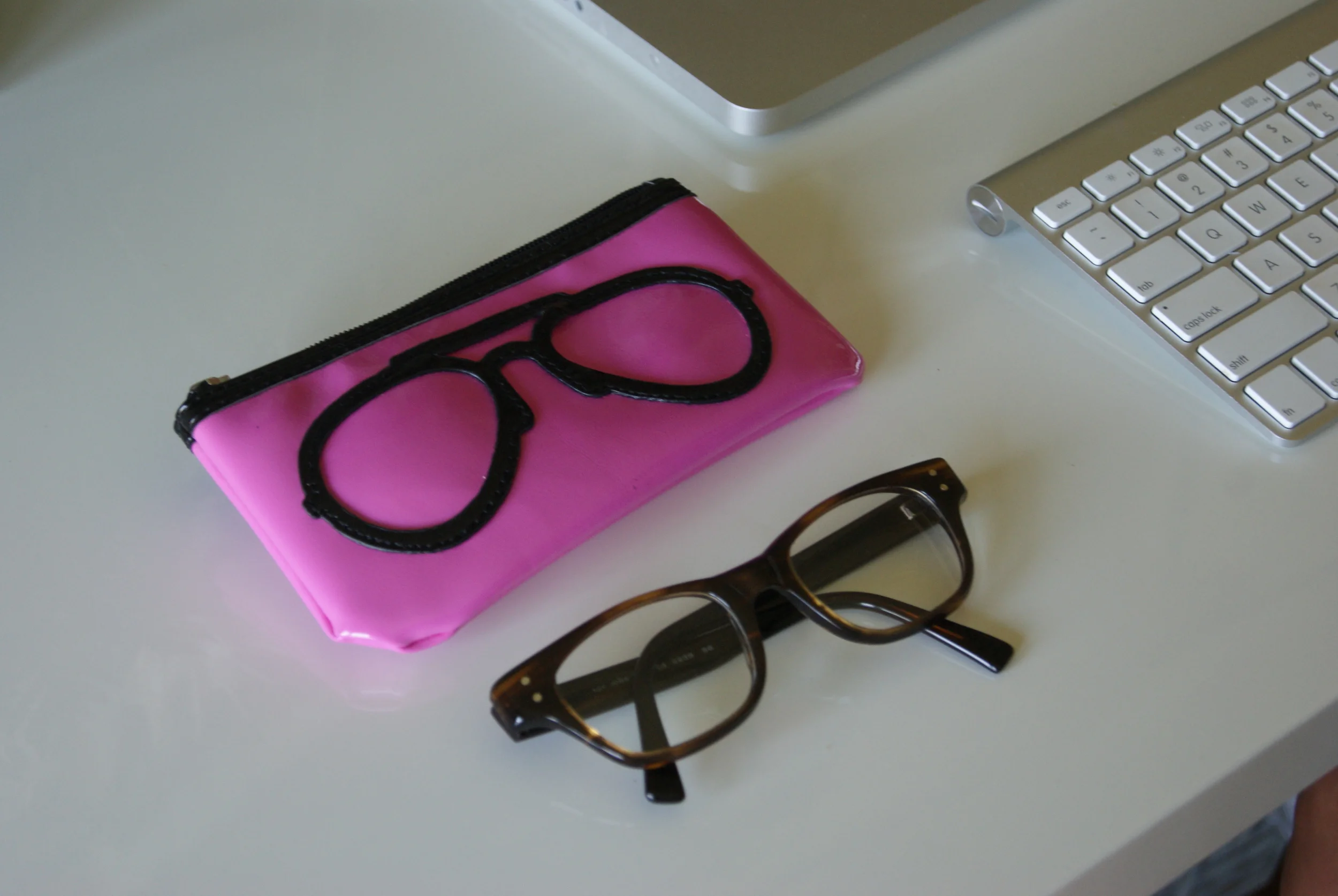This soft, ​eyeglass pouch is fun and functional. Available at Kitson by LA Cabana, $$14.95.&nbsp;