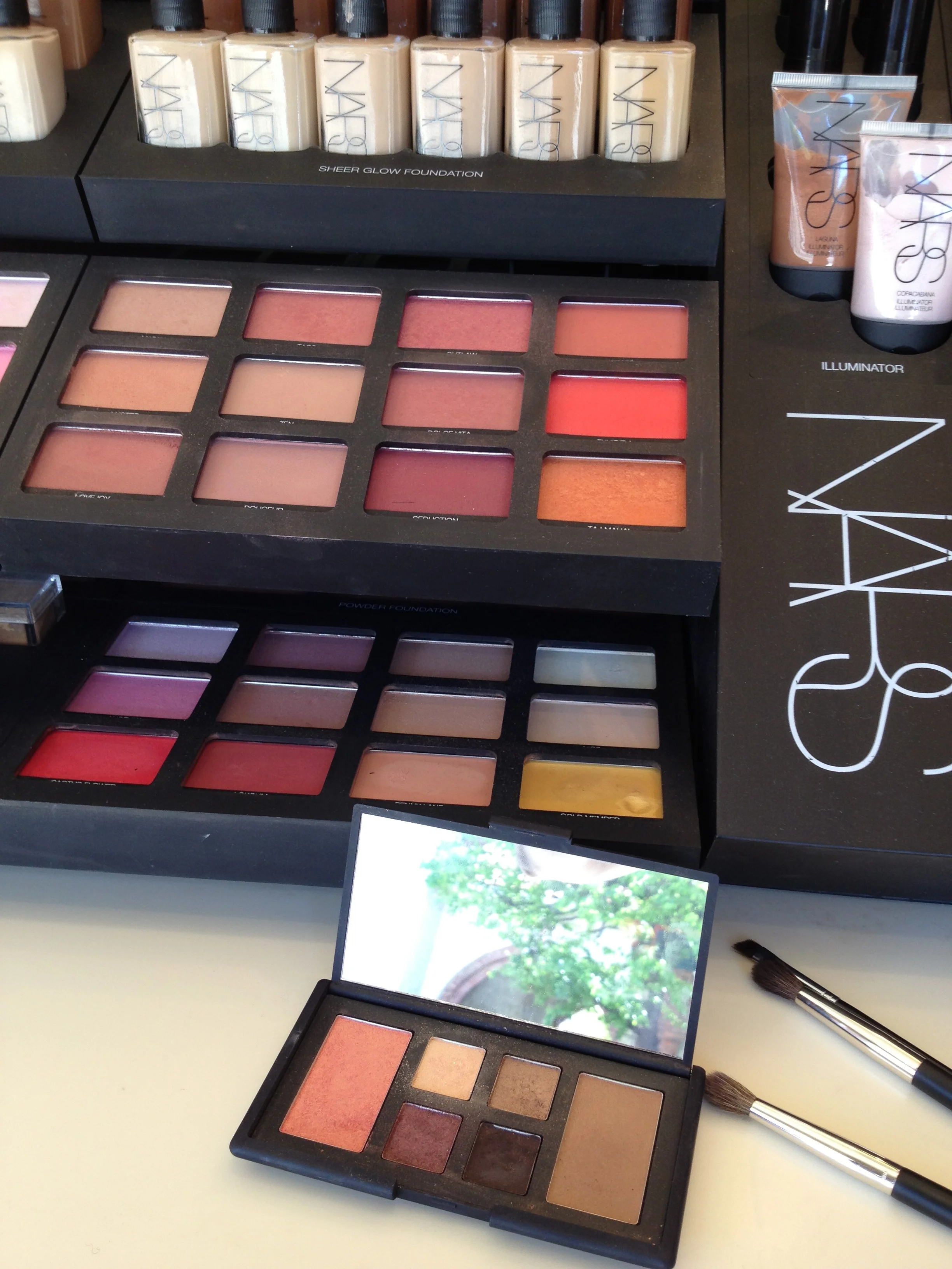 At Space.N.K. apothecary in Brentwood, CA. Pictured at the bottom:&nbsp;Nars, The Happening Eye &amp; Cheek Palette, $65