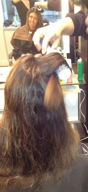 Step 4: Yuki - "Blowdry straight after rinsing."