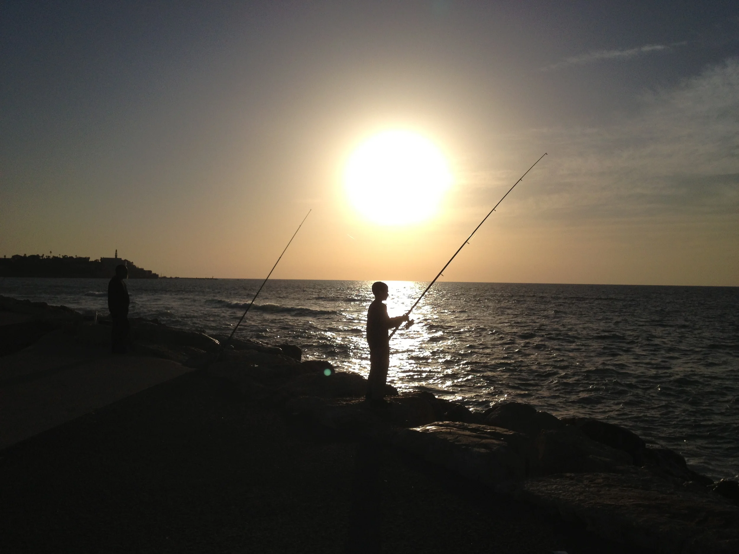 Fisherman in Tel Aviv, December 2012.