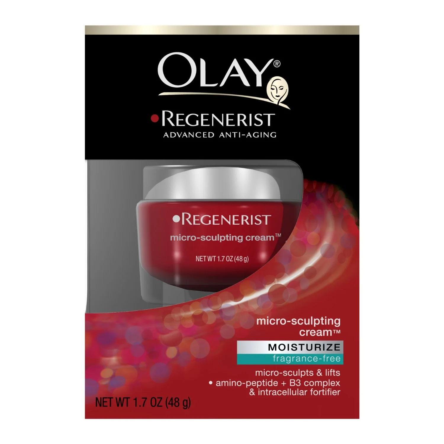 Olay Regenerist Micro-Sculpting Cream works as well as any of the expensive department store face creams at a fraction of the price. I love the way it hydrates my skin and that it's available in an unscented formula.