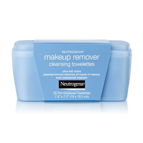 Neutrogena Makeup Remover Cleansing Towelettes removes all make-up easily and without leaving a greasy residue. Even works well on removing water-proof mascara!